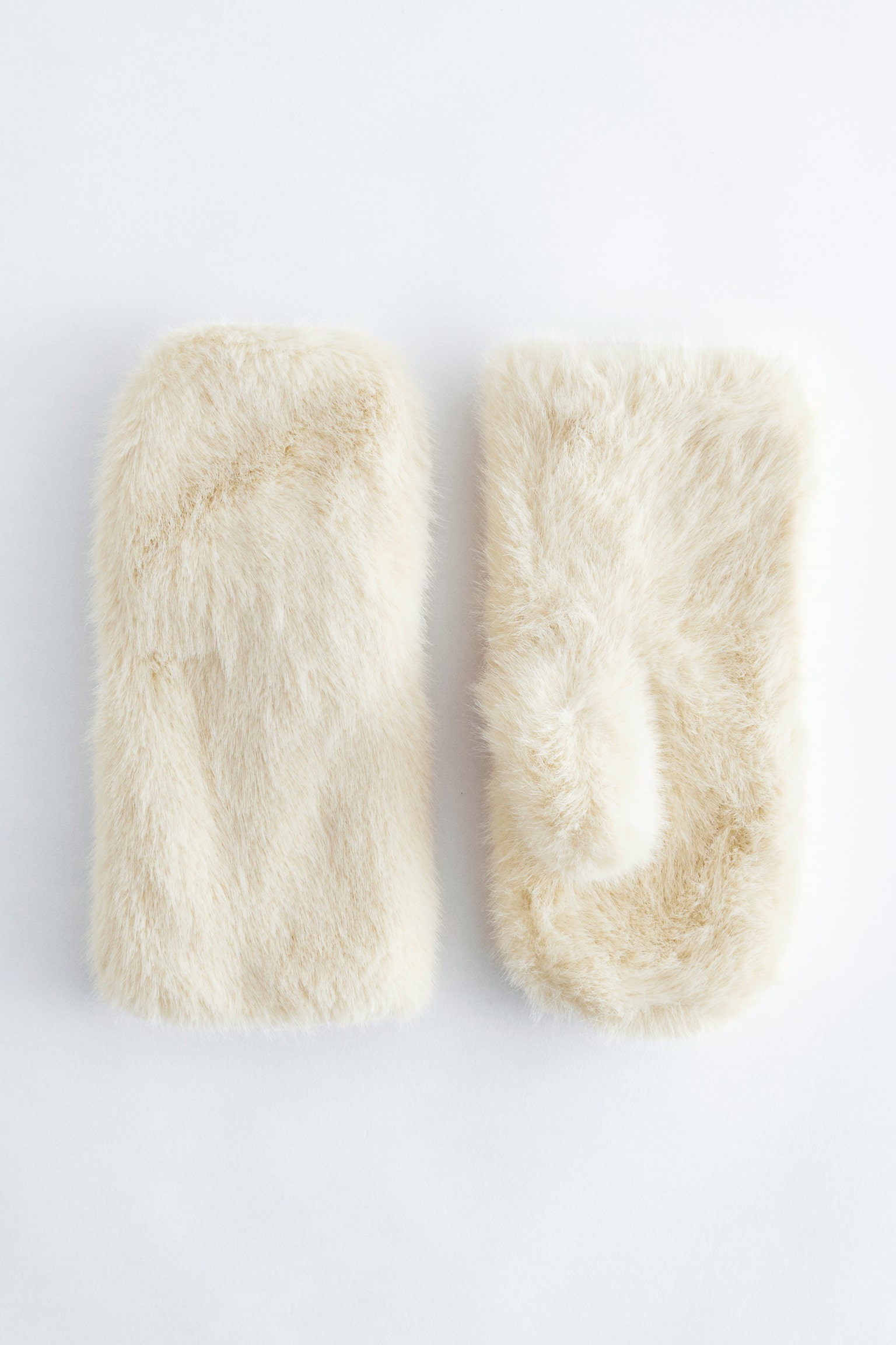 Muffole in pelliccia sintetica - Crema