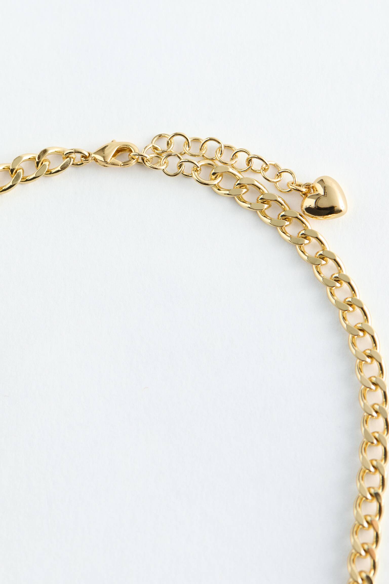 Ledhalskæde med vedhæng - Guld - 2