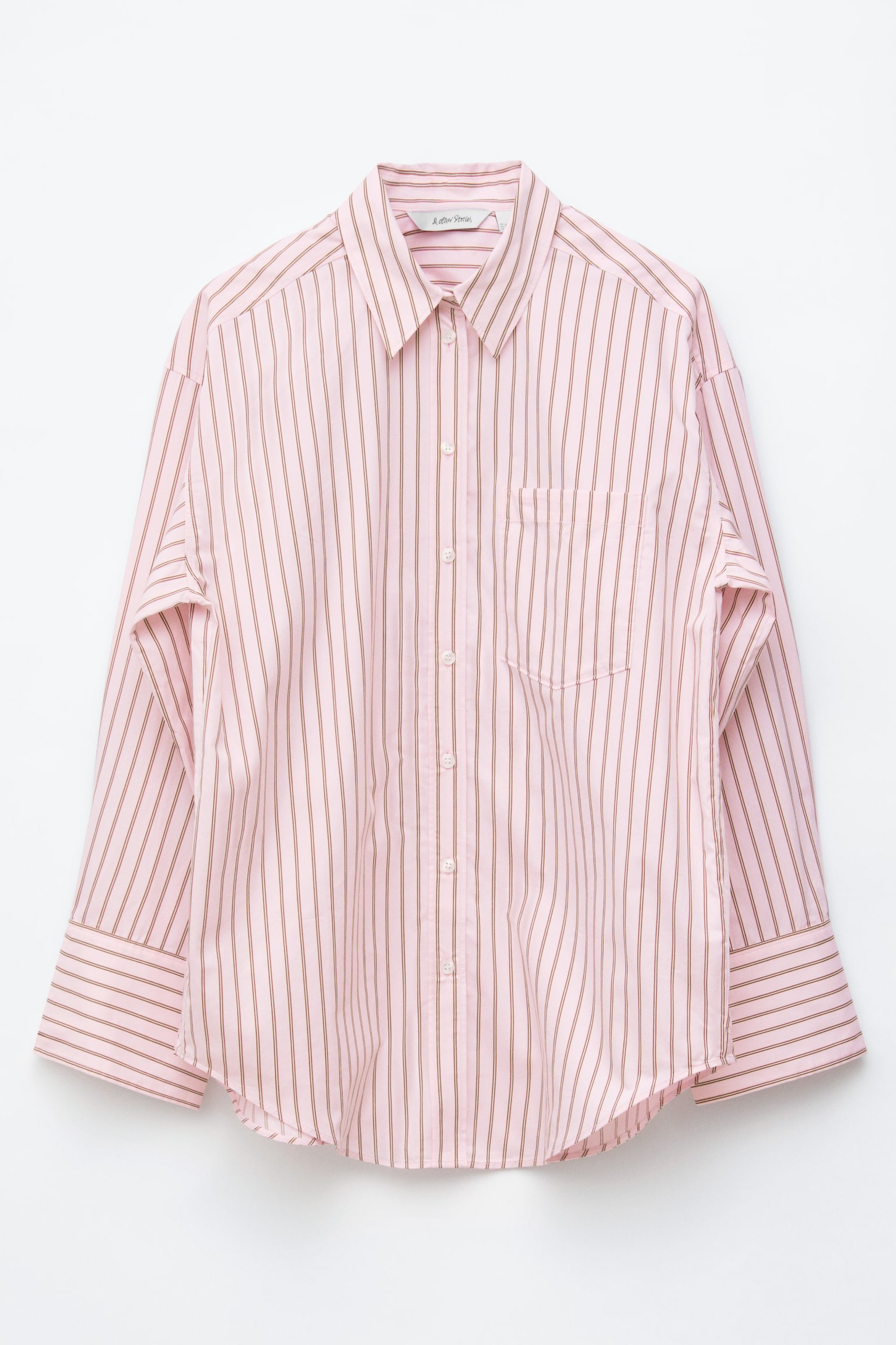 Bawełniana koszula - Różowy/czerwone paski/Brązowy/Niebieskie paski/Biały/Paski/Ciemny beż