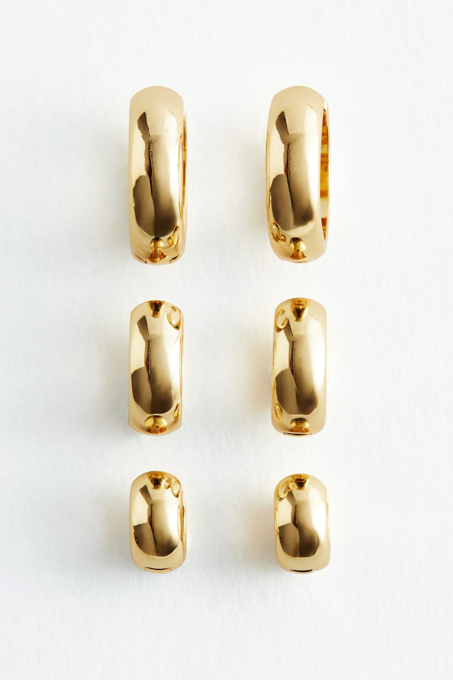 Markante Creolen im Set - Gold/Silber - 2