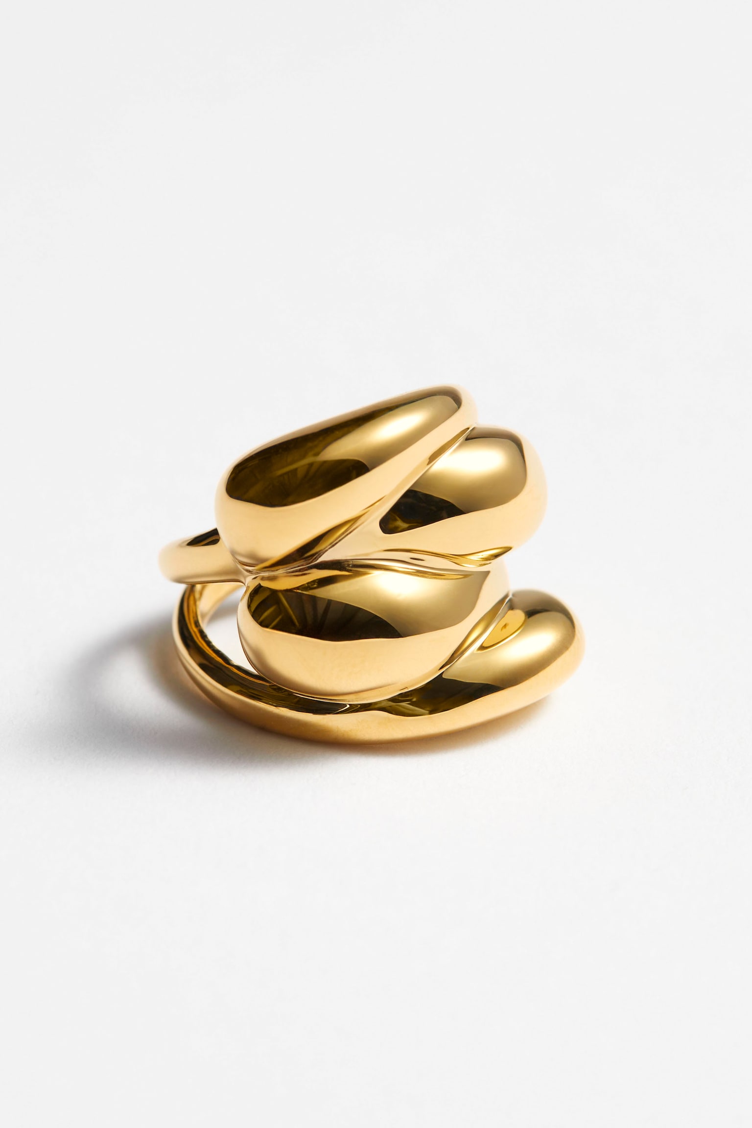 Chunky Sculptural Ring - Gold/Silver - 1