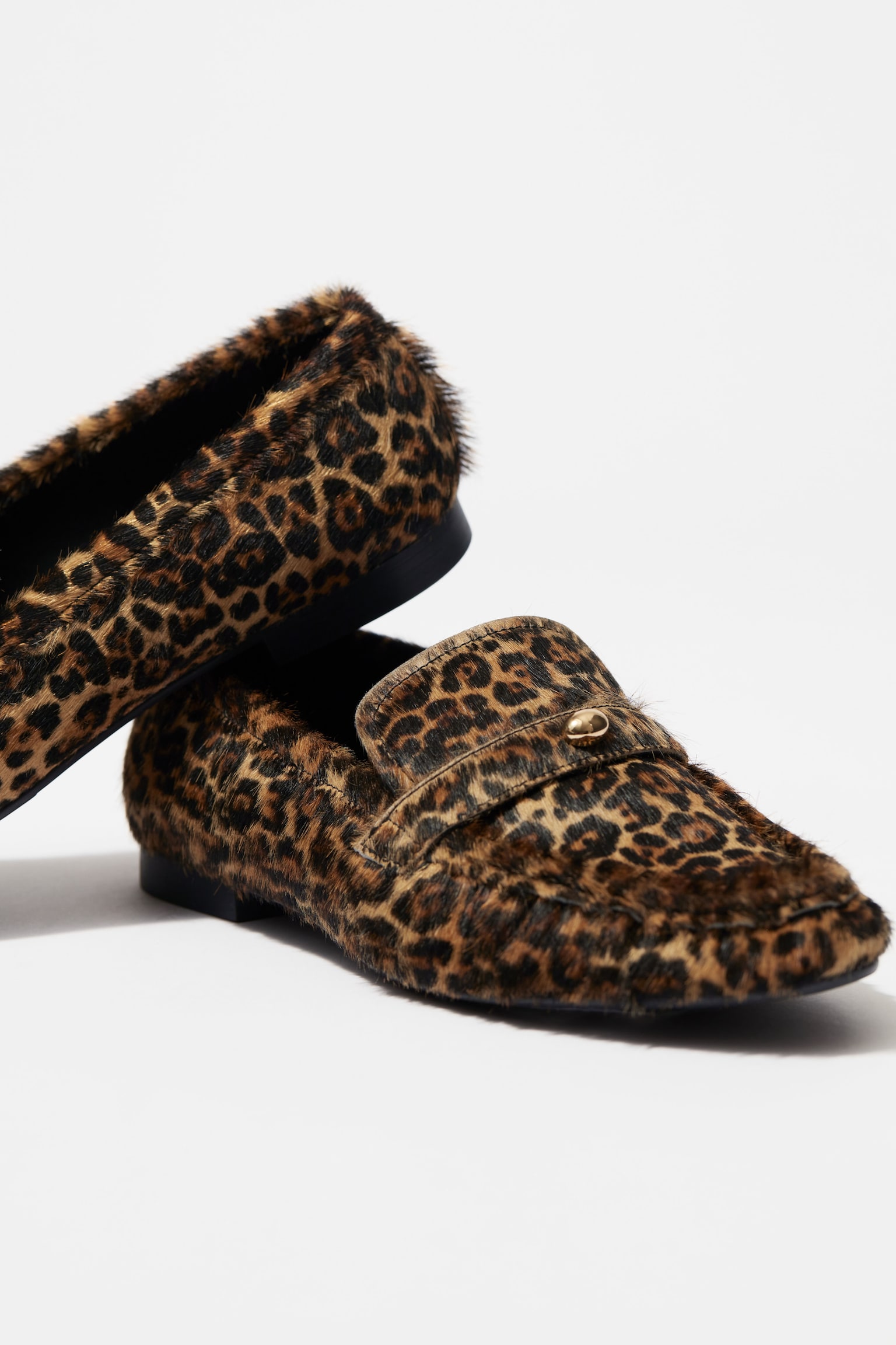 Classic Leather Loafers - Leopard/Black - 3