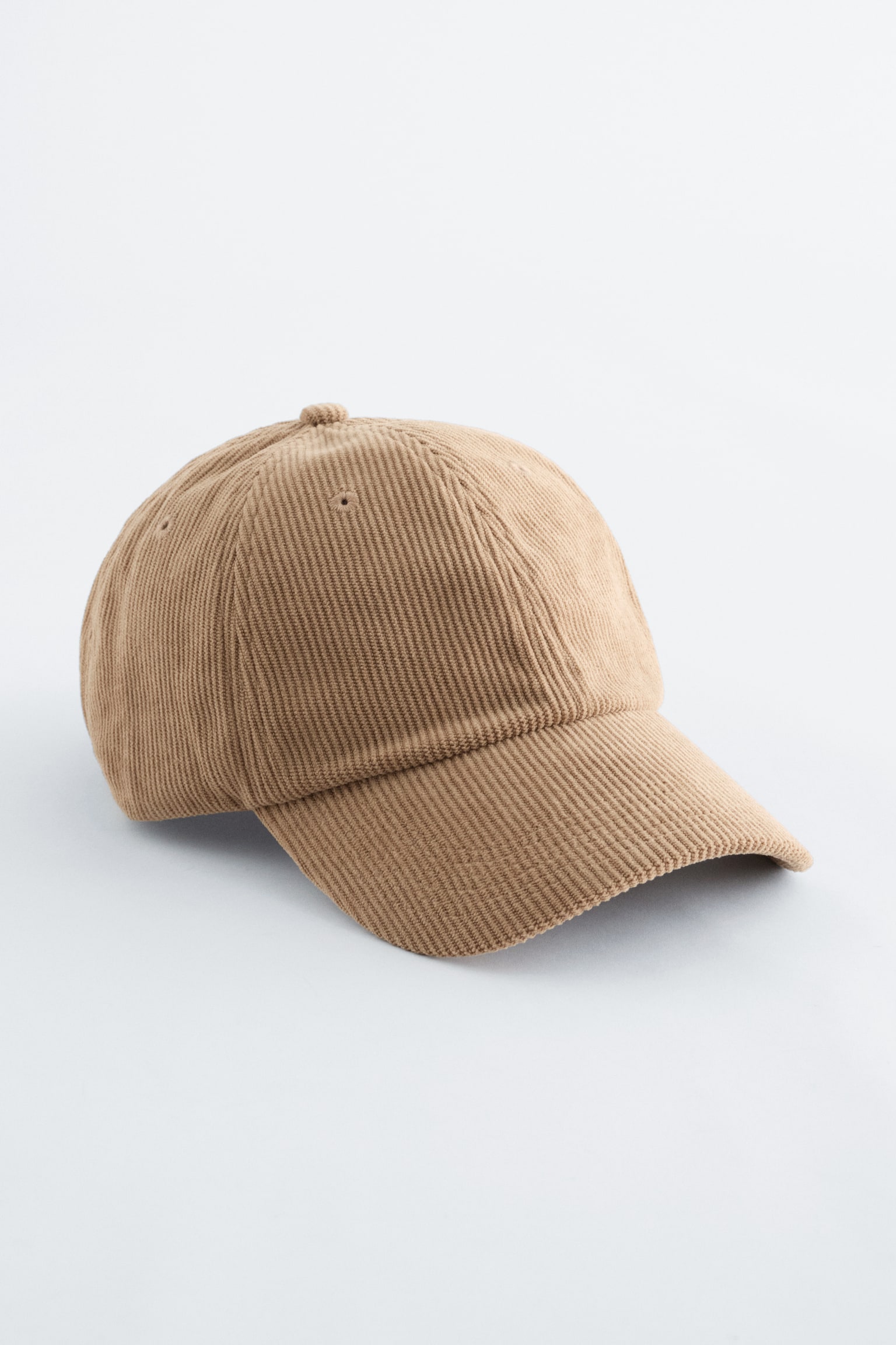 Corduroy baseballpet - Beige/Donkerbruin/Zwart