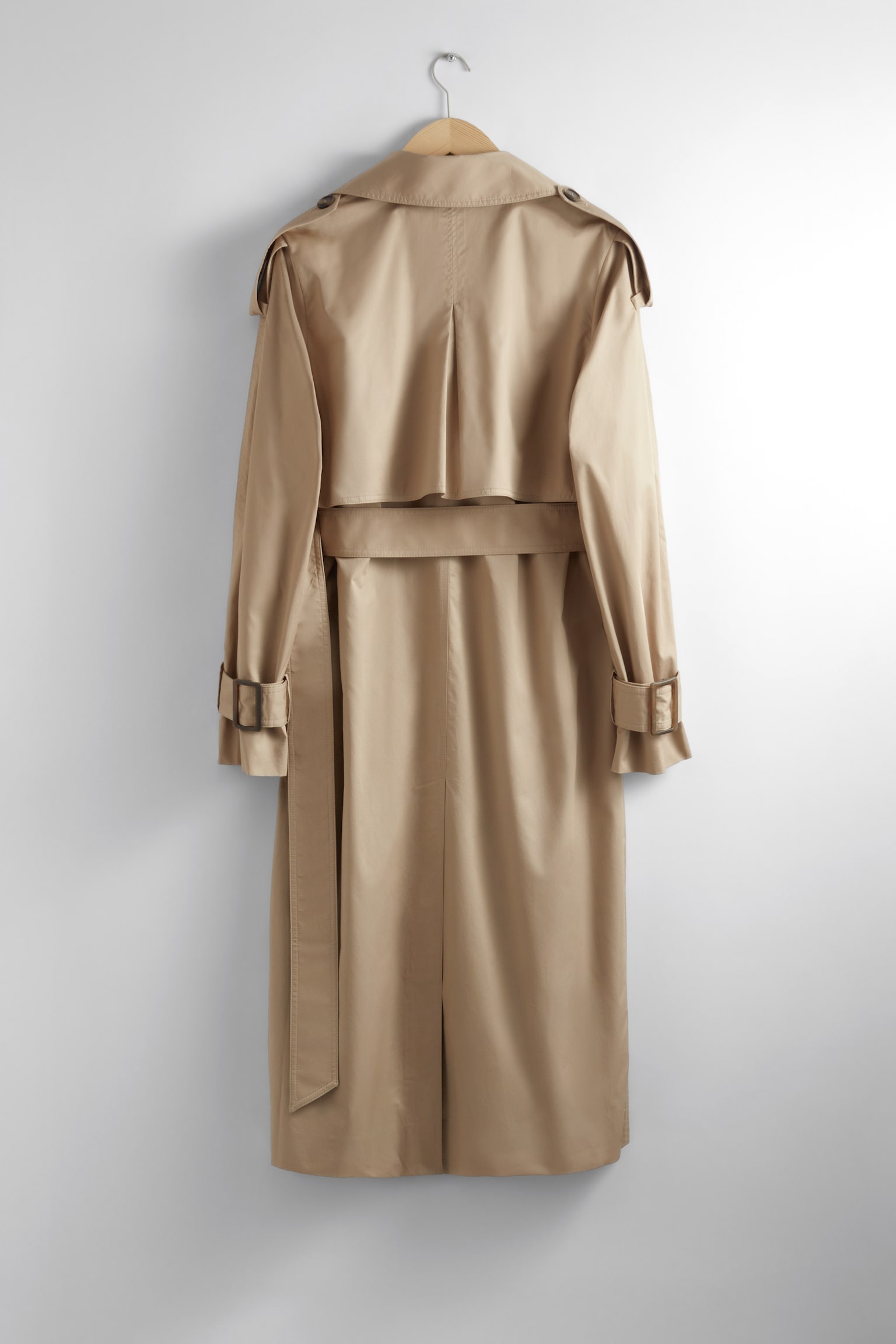 Buckle-Belt Trench Coat - Beige - 2