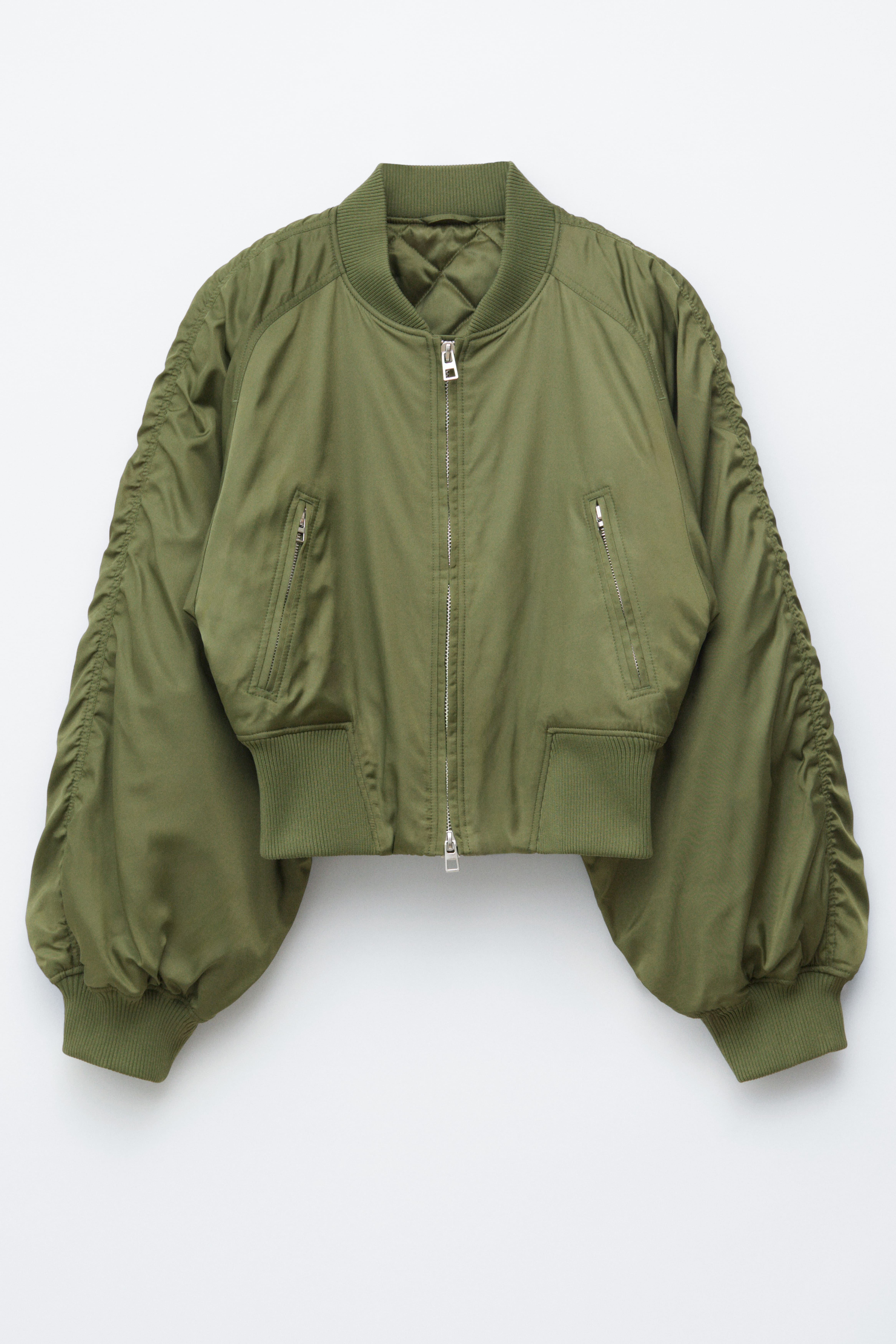 Lyhyt bomber-takki - Khakinvihreä