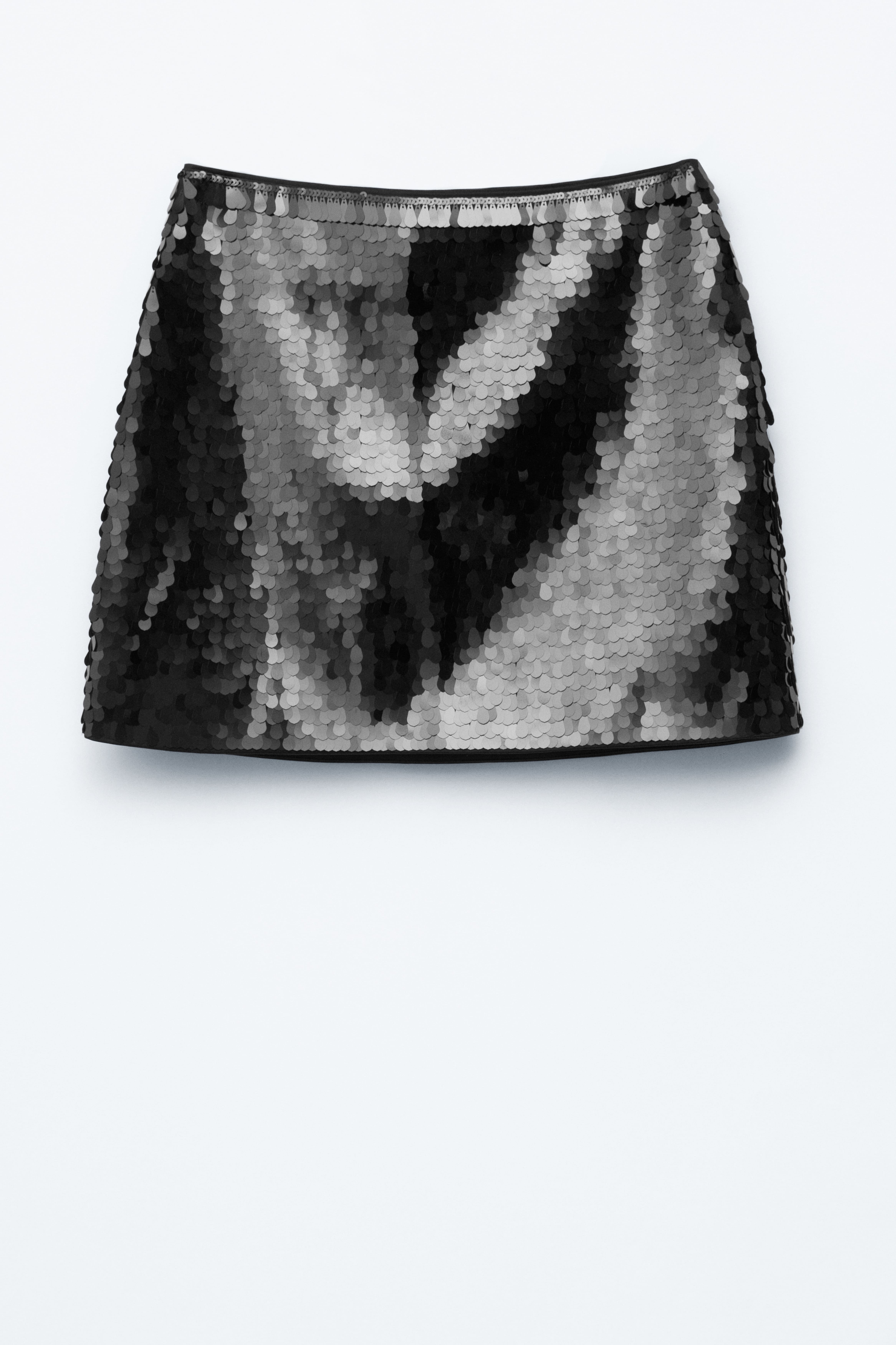 Minirock mit Pailletten - Schwarz