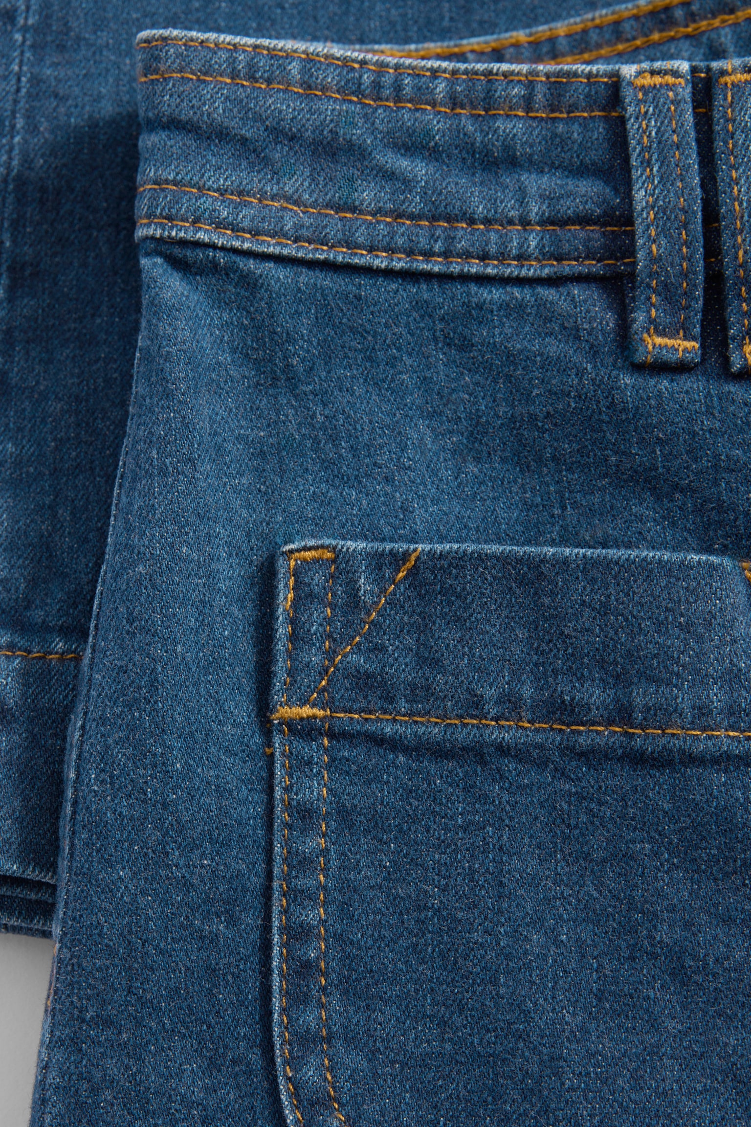 Patch-Pocket Bootcut Jeans - New Blue/Mid Blue - 4