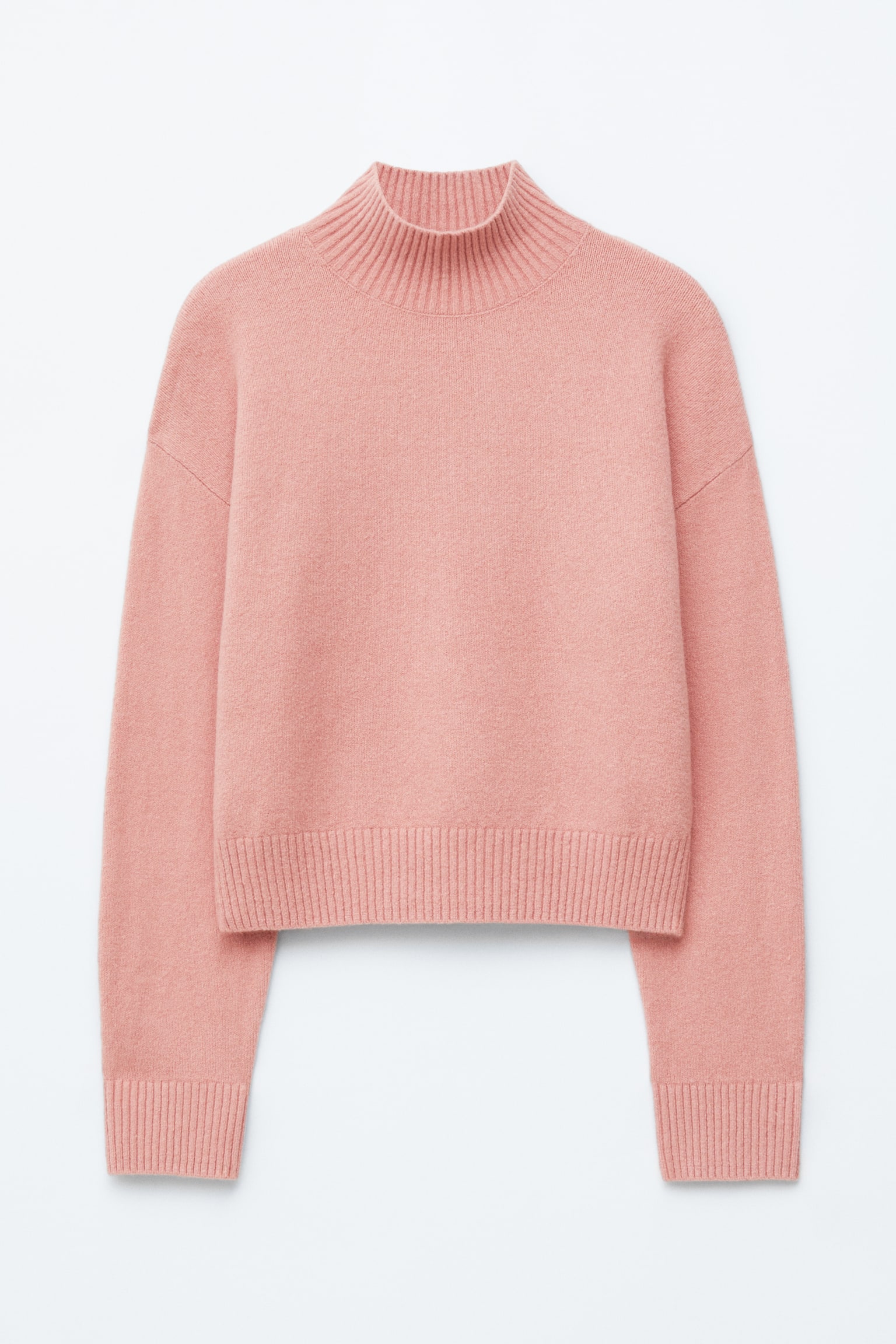 Jumper med turtleneck - Pink/Knaldrød/Bordeaux/Mørk beige/Klar blå/Mørk gråbrun - 1