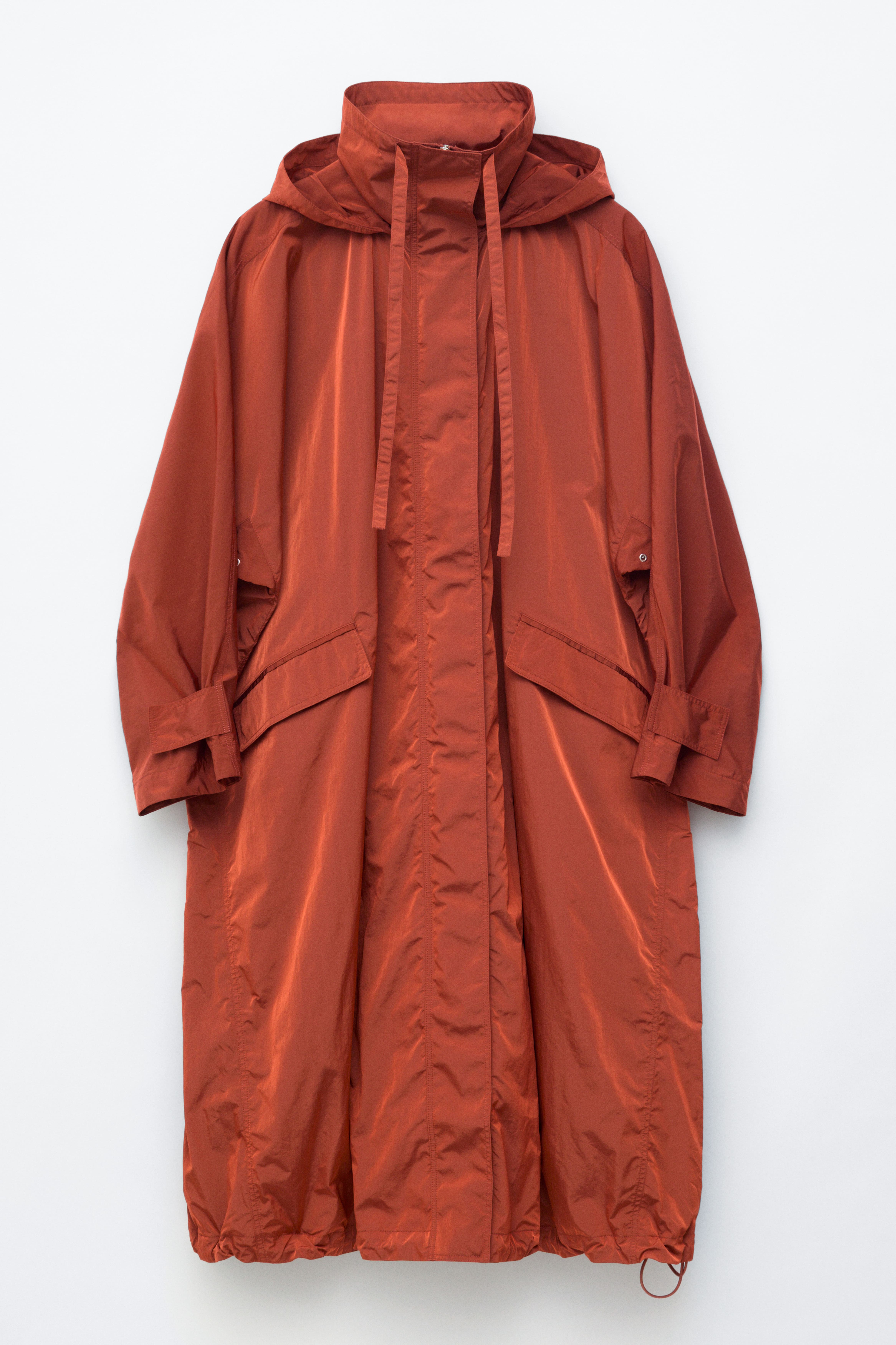 Technical Nylon Hooded Parka - Rostbrun