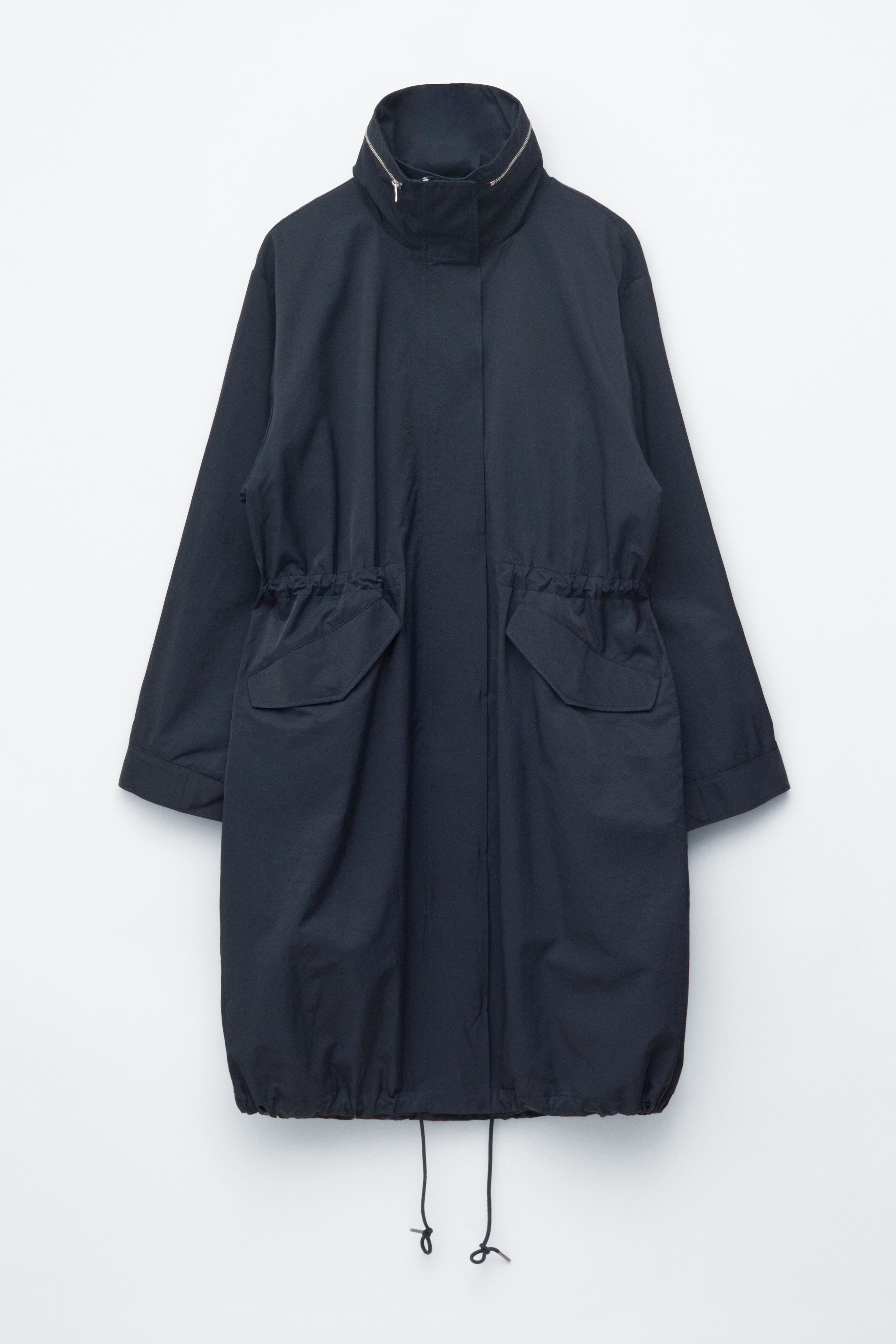 Parka-Mantel mit Kordelzug - Dunkelblau