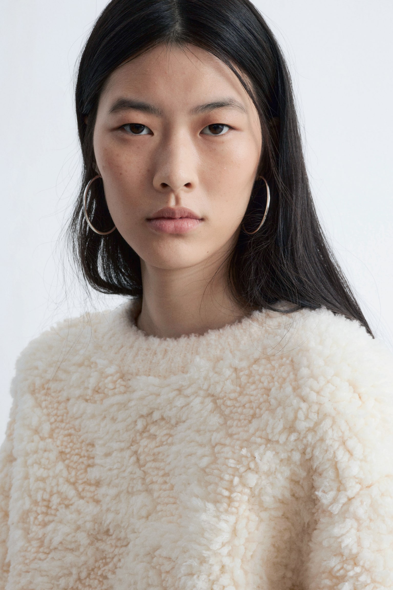 Strickpullover aus Wollfloor - Creme - 9