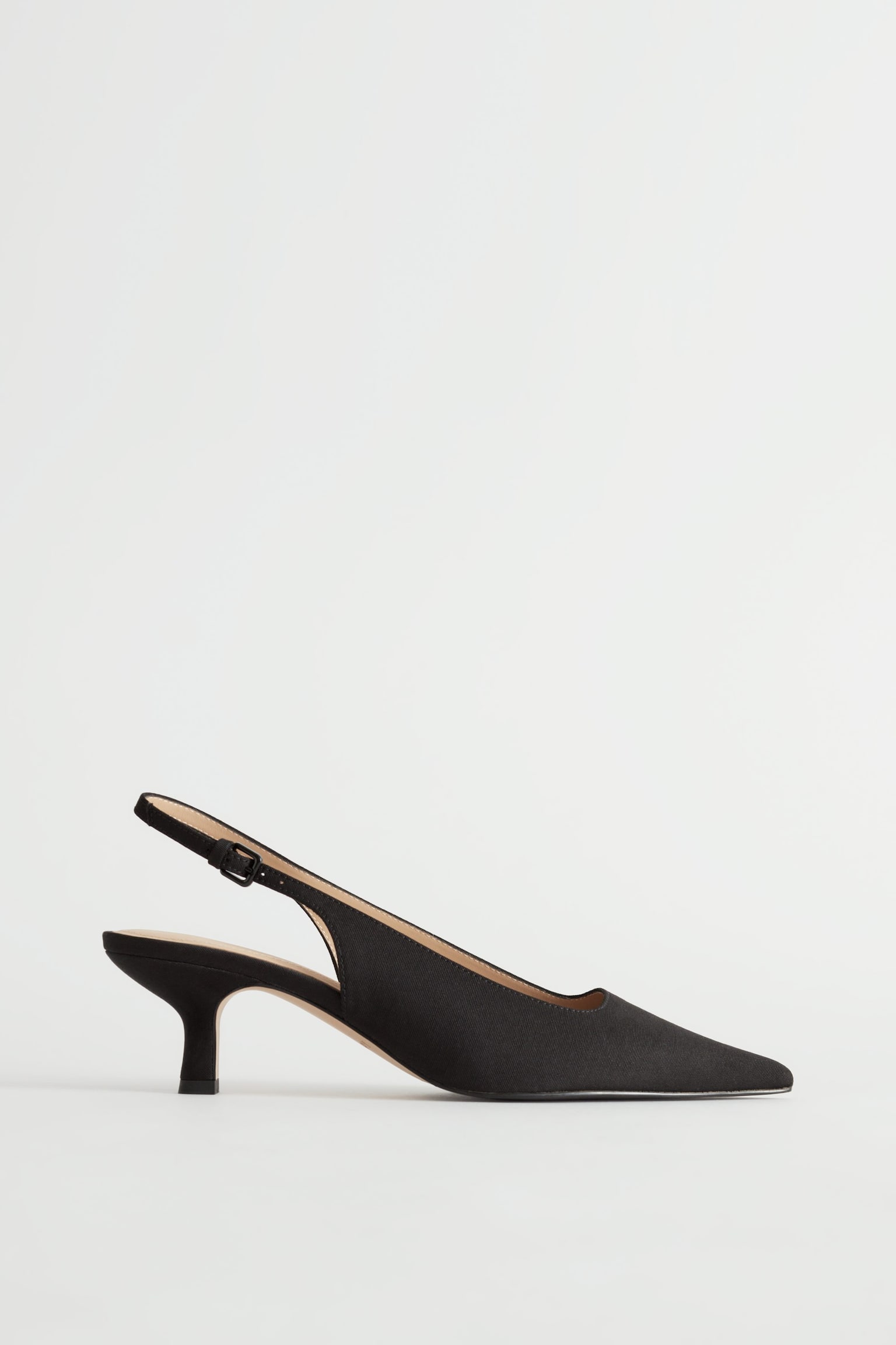 Pointed Slingback Pumps - Black/Mahogany - 2