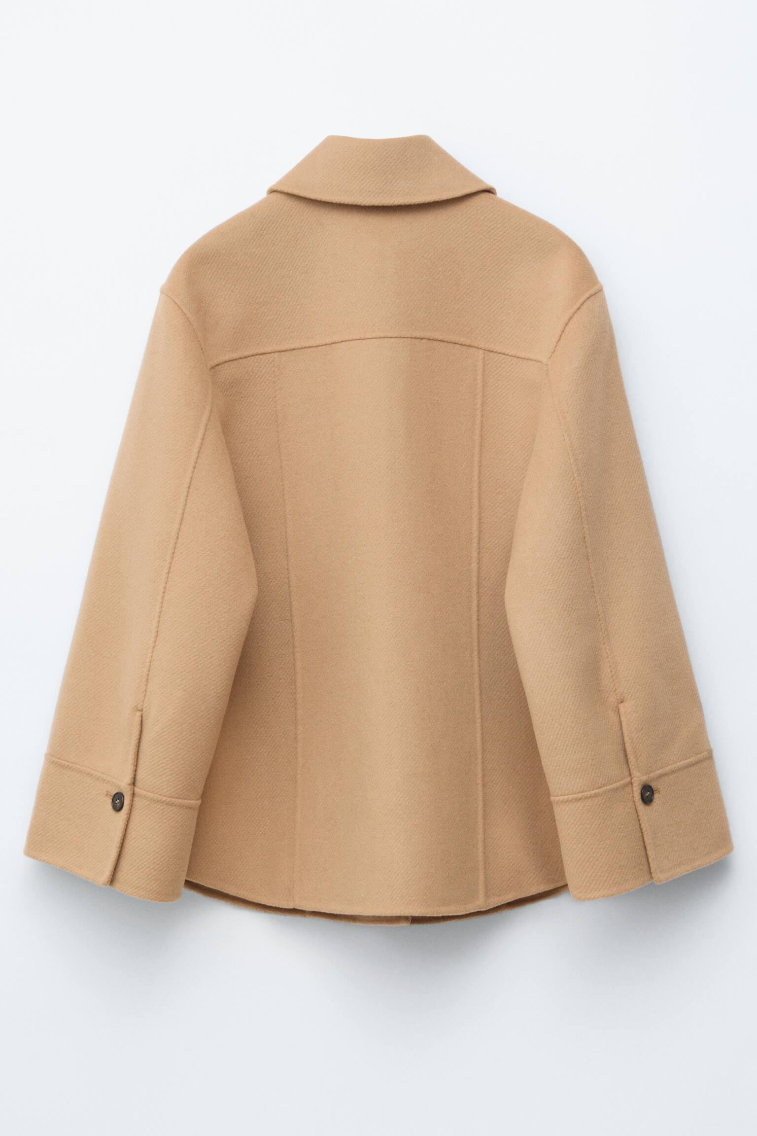 Giacca in lana affusolata - Beige/Blu navy - 10