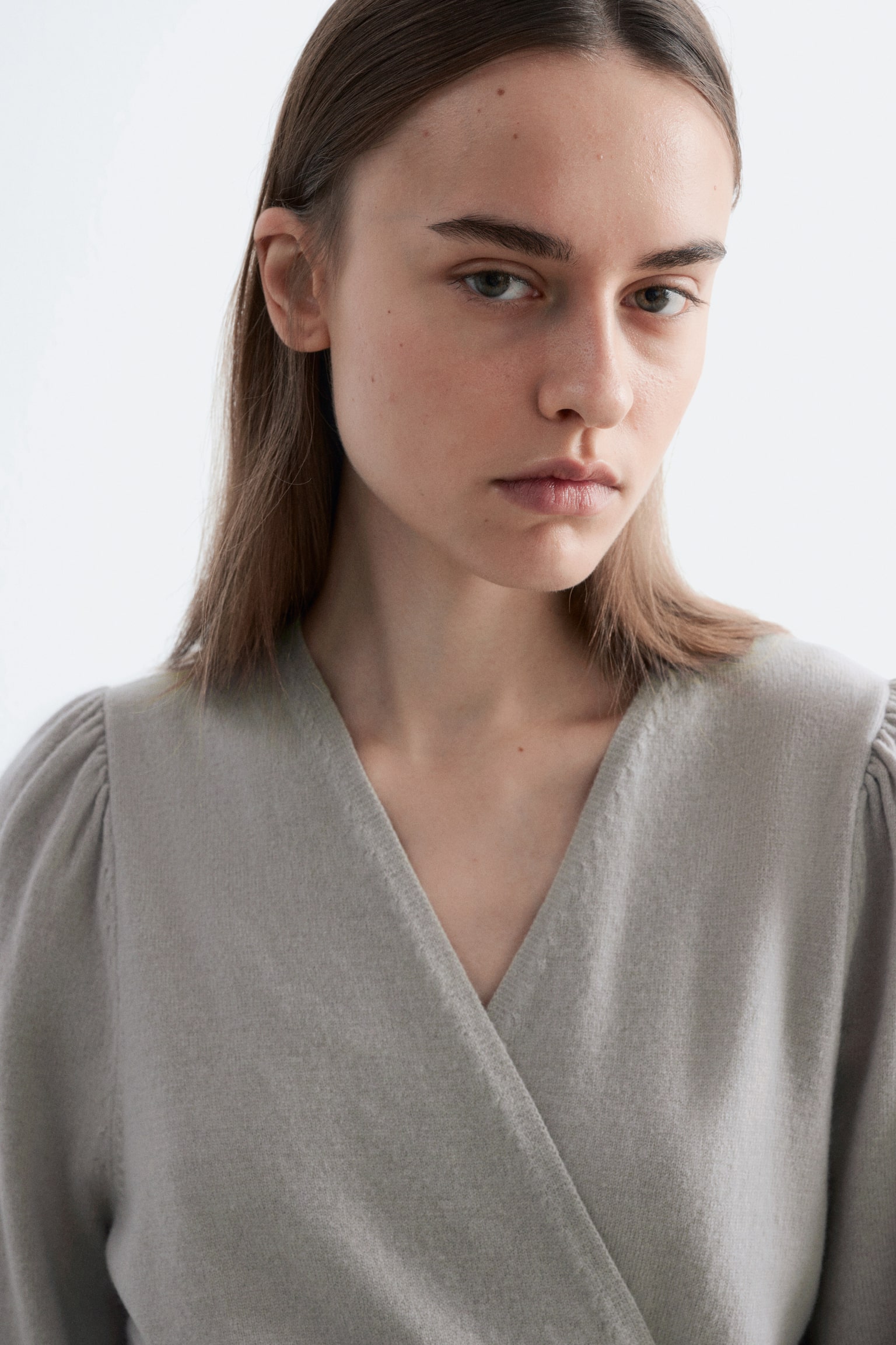 Wikkelvest van merinowol - Lichtgreige/Grijs gemêleerd/Blauw gemêleerd - 3