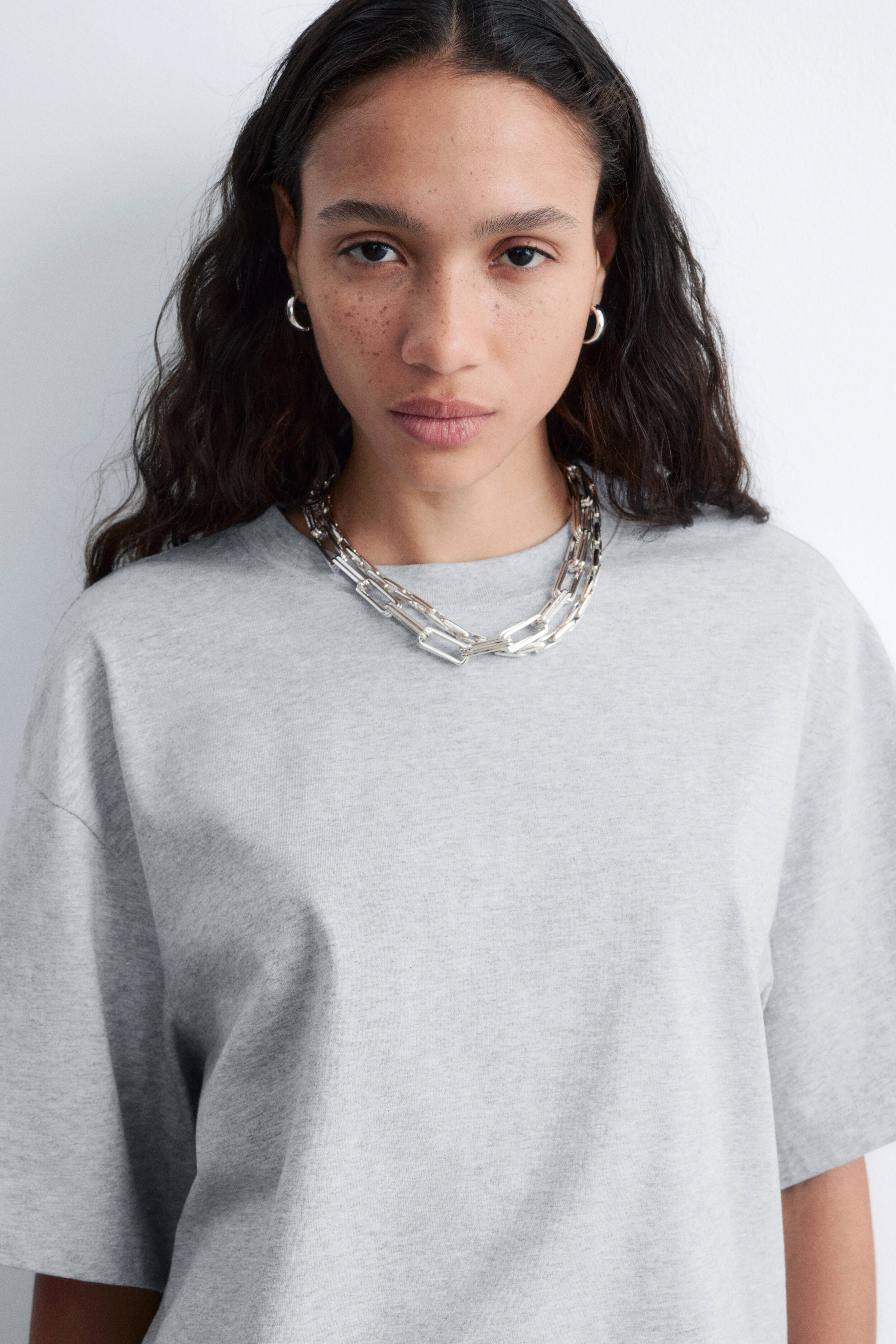 Collana a catena con maglie chunky - Argento