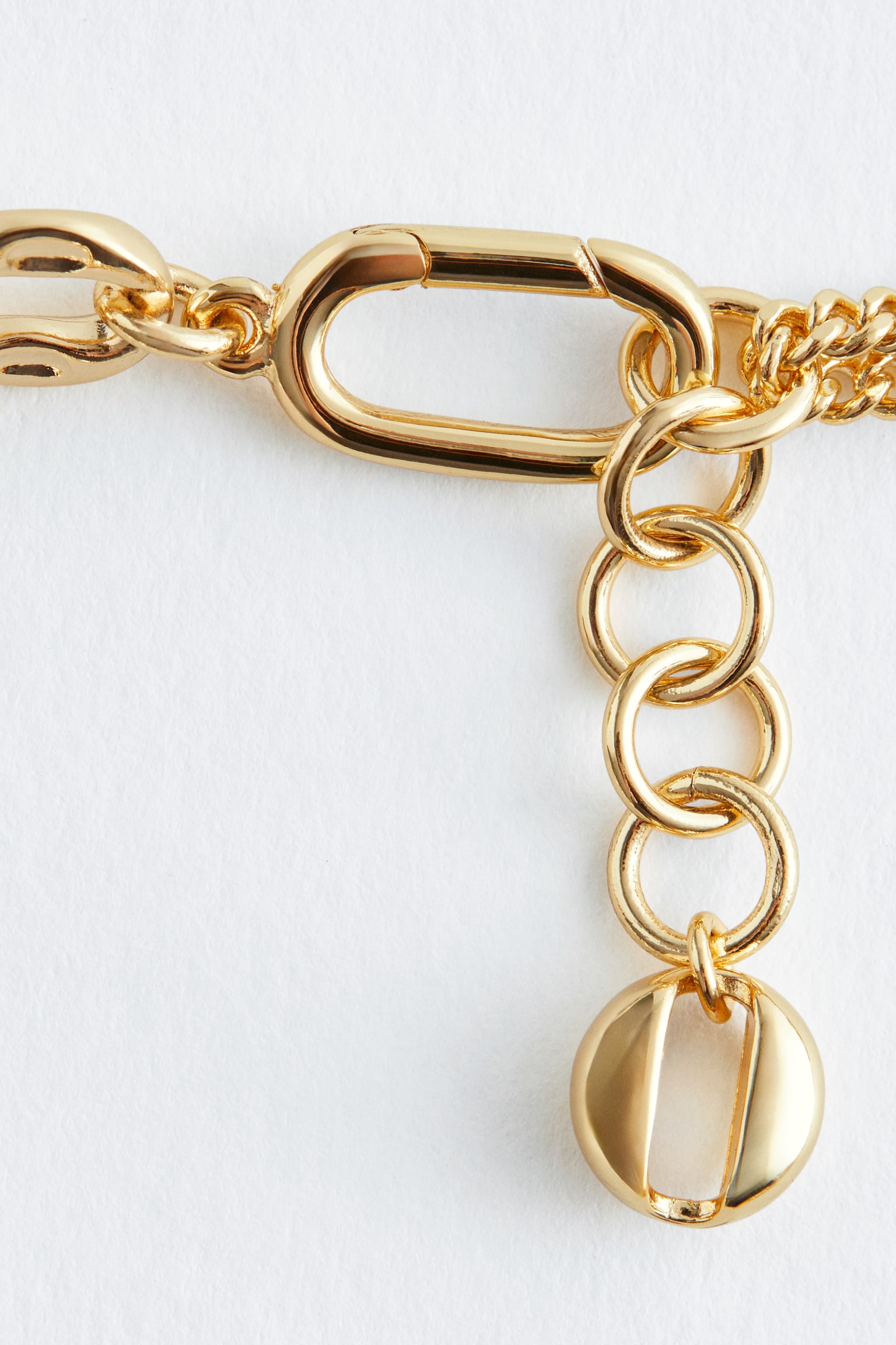 Gliederkette aus verschiedenen Materialien - Gold/Silber - 3