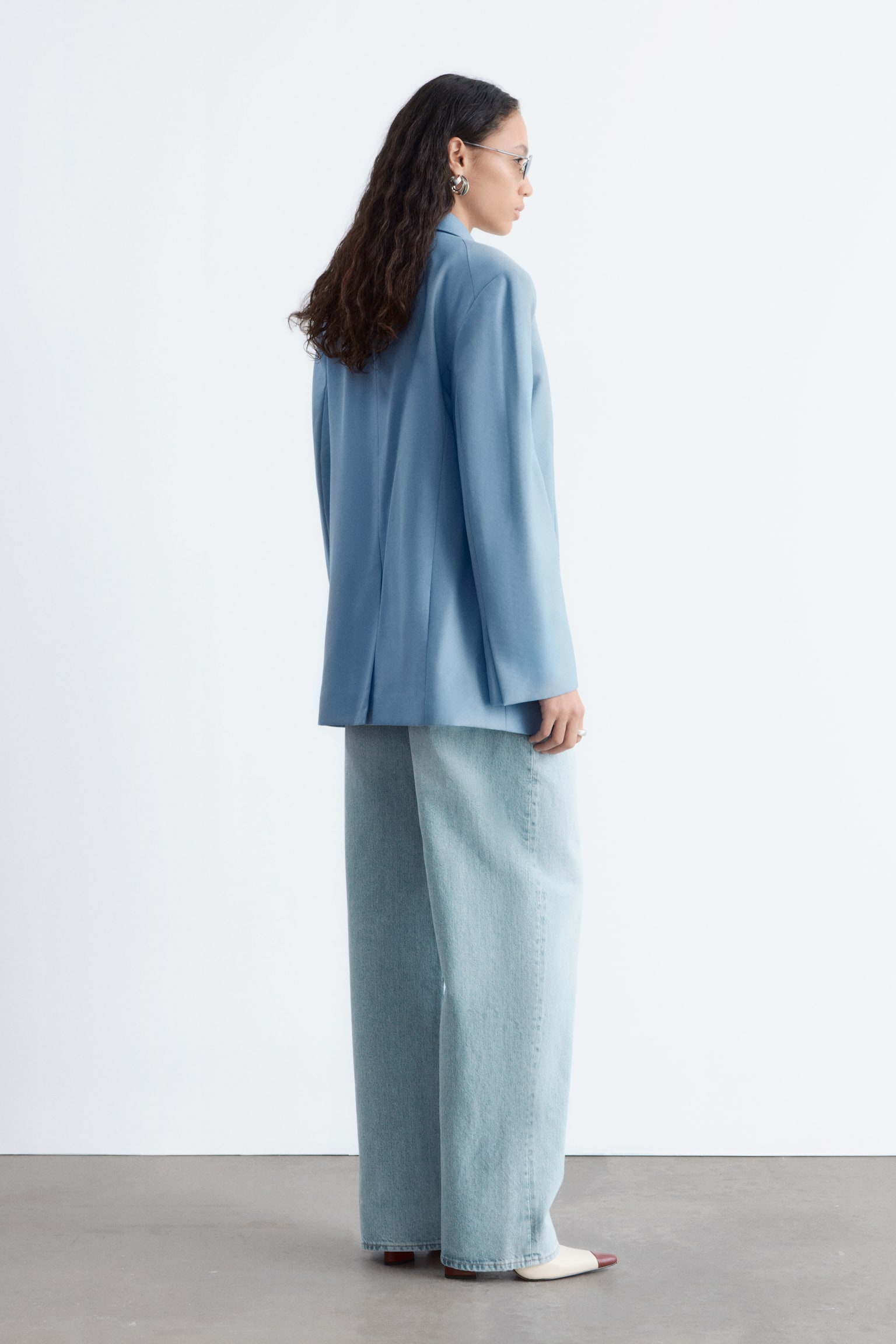 Double-breasted blazer van wol - Hemelsblauw - 9