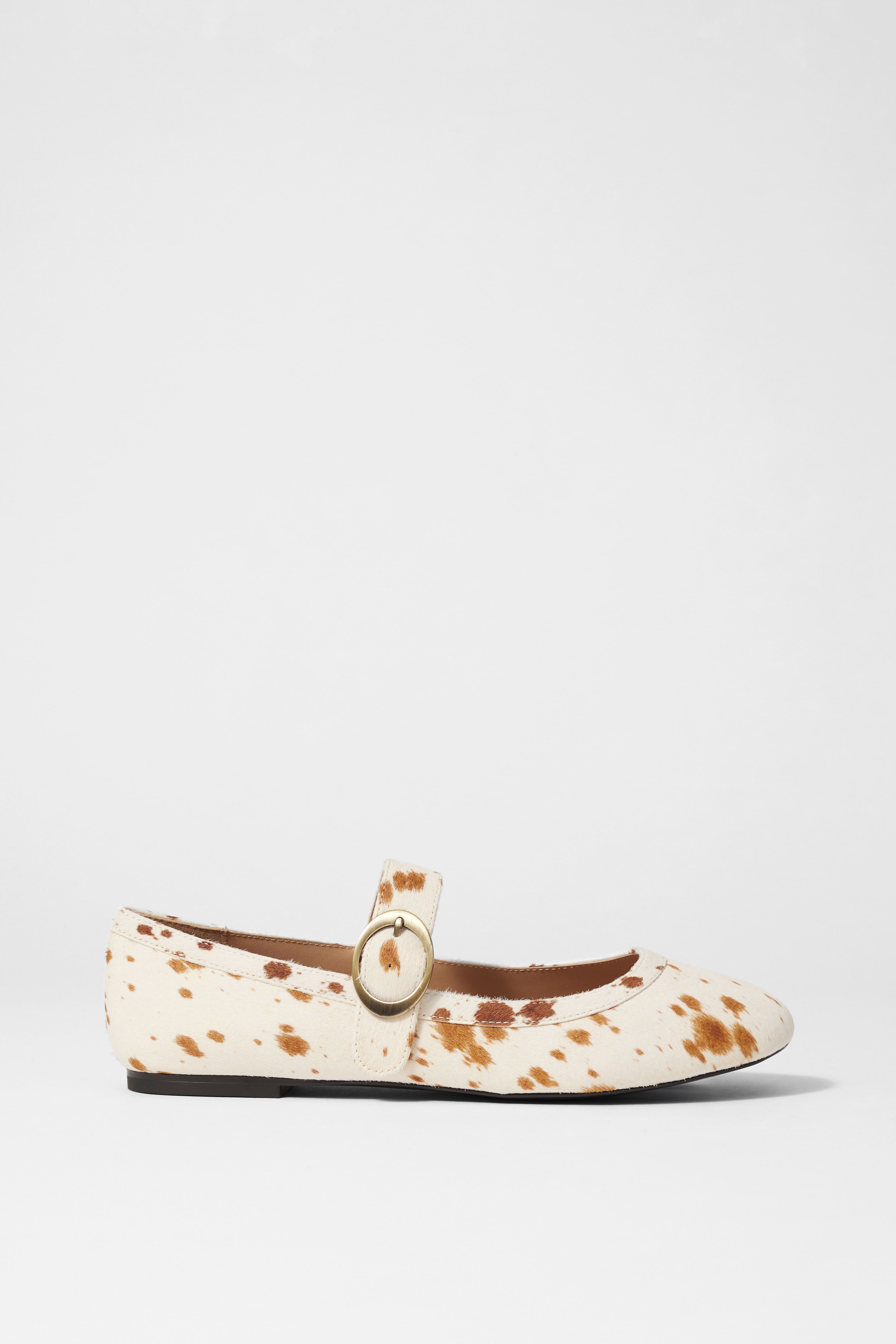 Mary-Jane Ballet Flats - Kremfarge og kutrykk