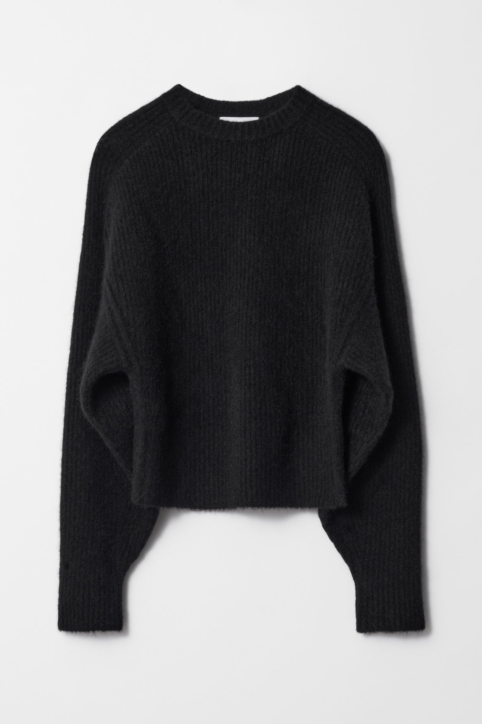 Ribbed-Knit Mock-Neck Jumper - Black/Yellow