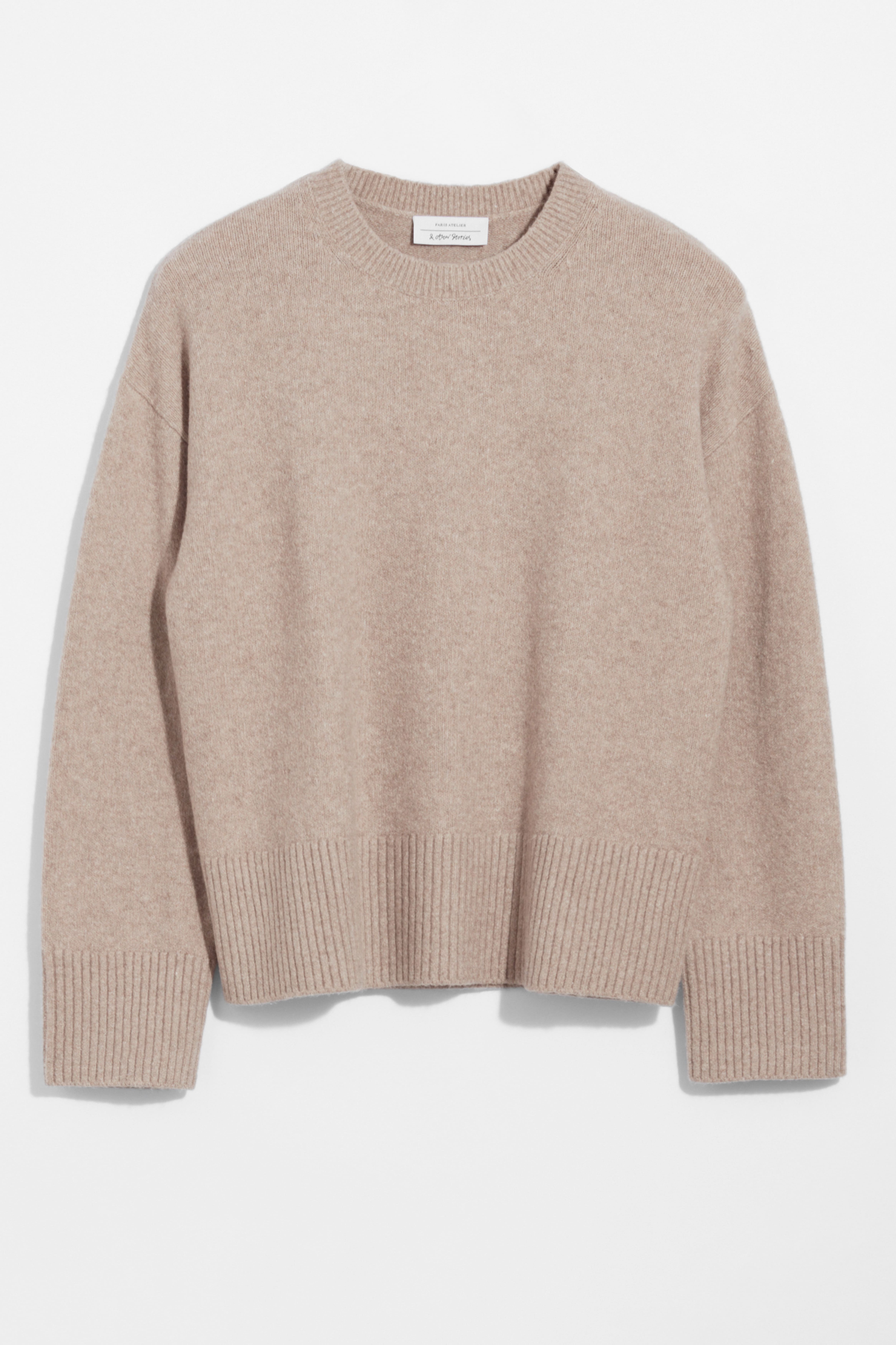 Pull décontracté en maille - Taupe/Rose poudré/Noir/Blanc/Rouge foncé/Bleu foncé/Marron foncé/Beige taupe/Gris chiné