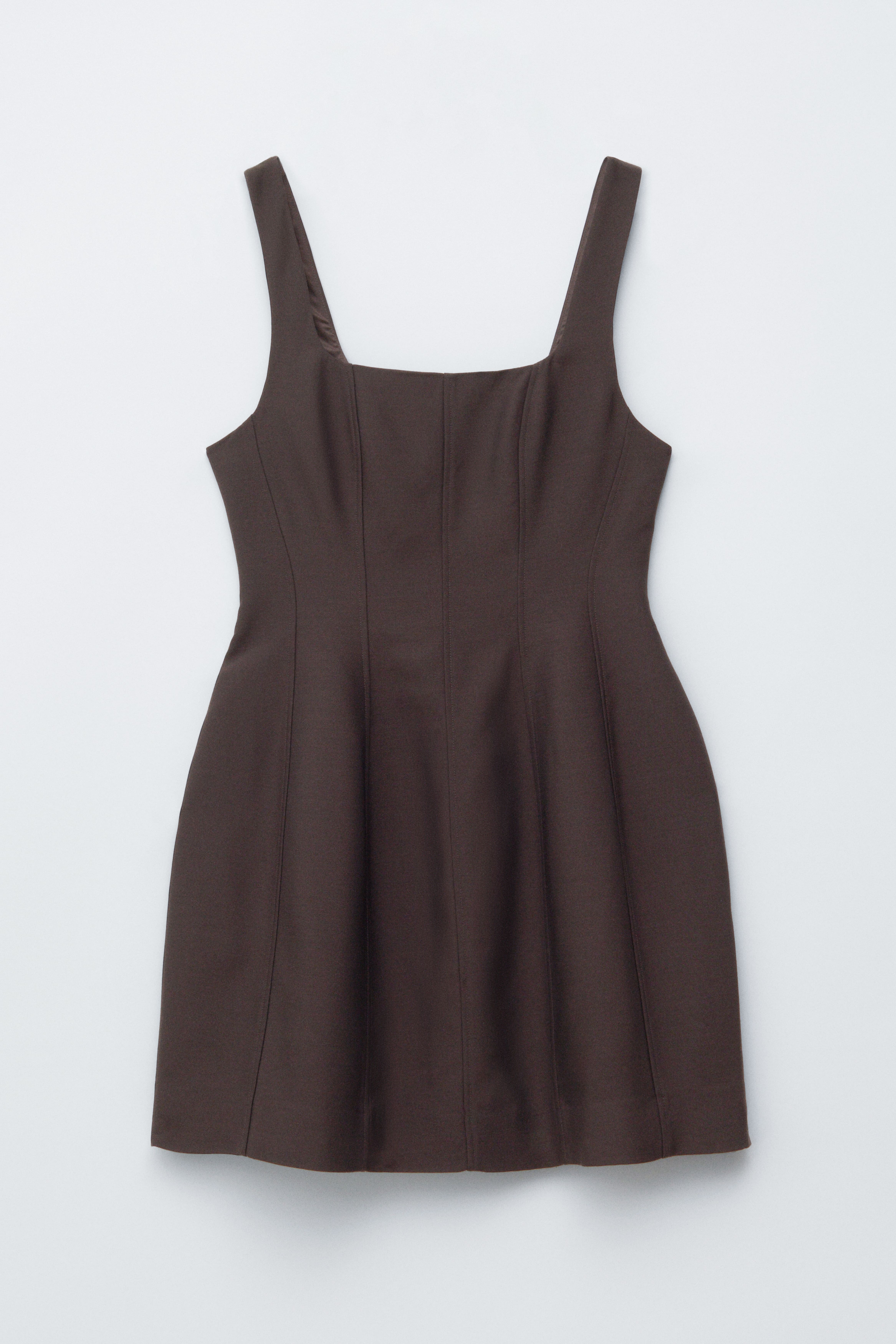 Korte korsetjurk - Donkerbruin