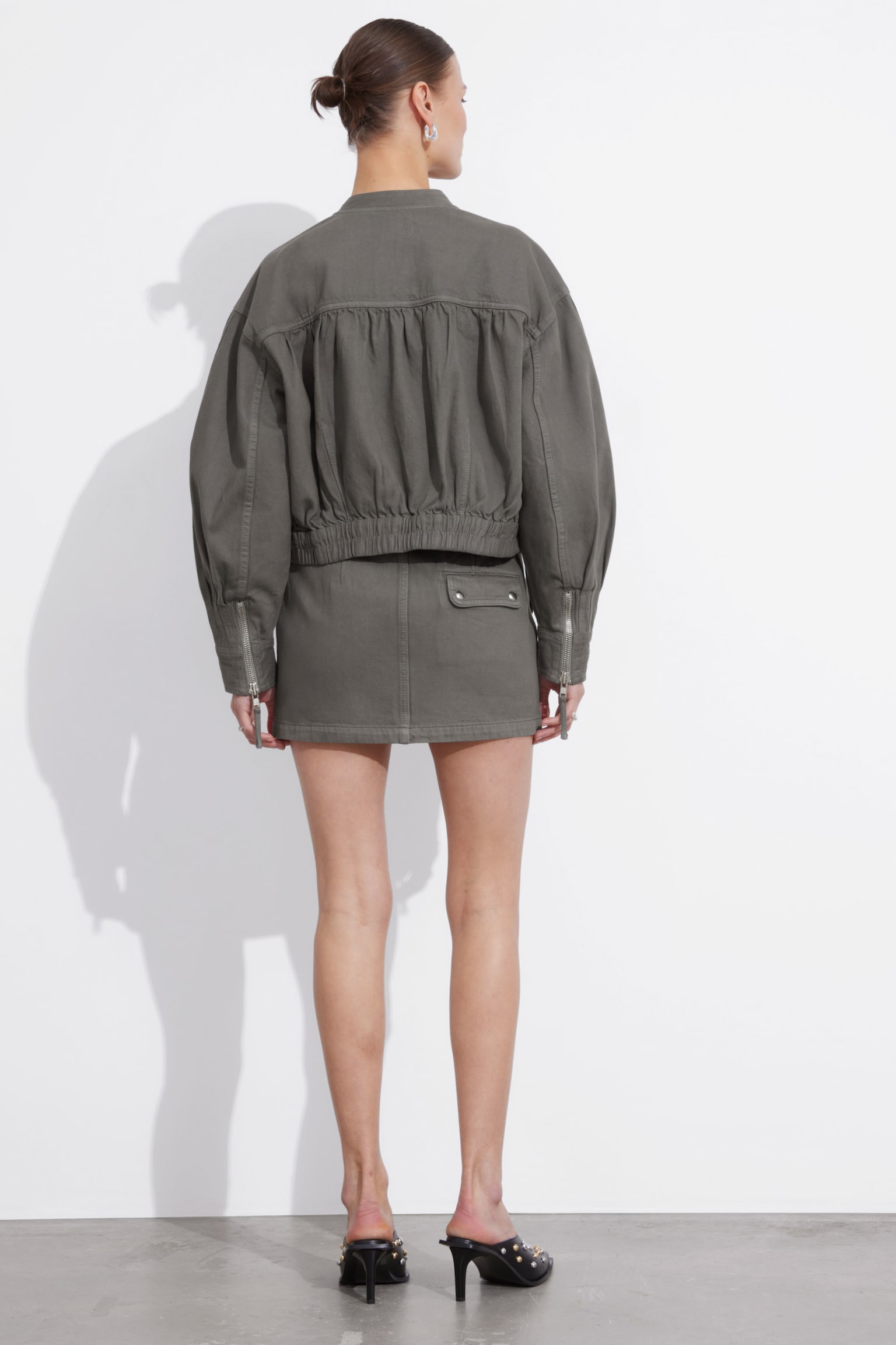 Boxy Utility Jacket - Grey - 3