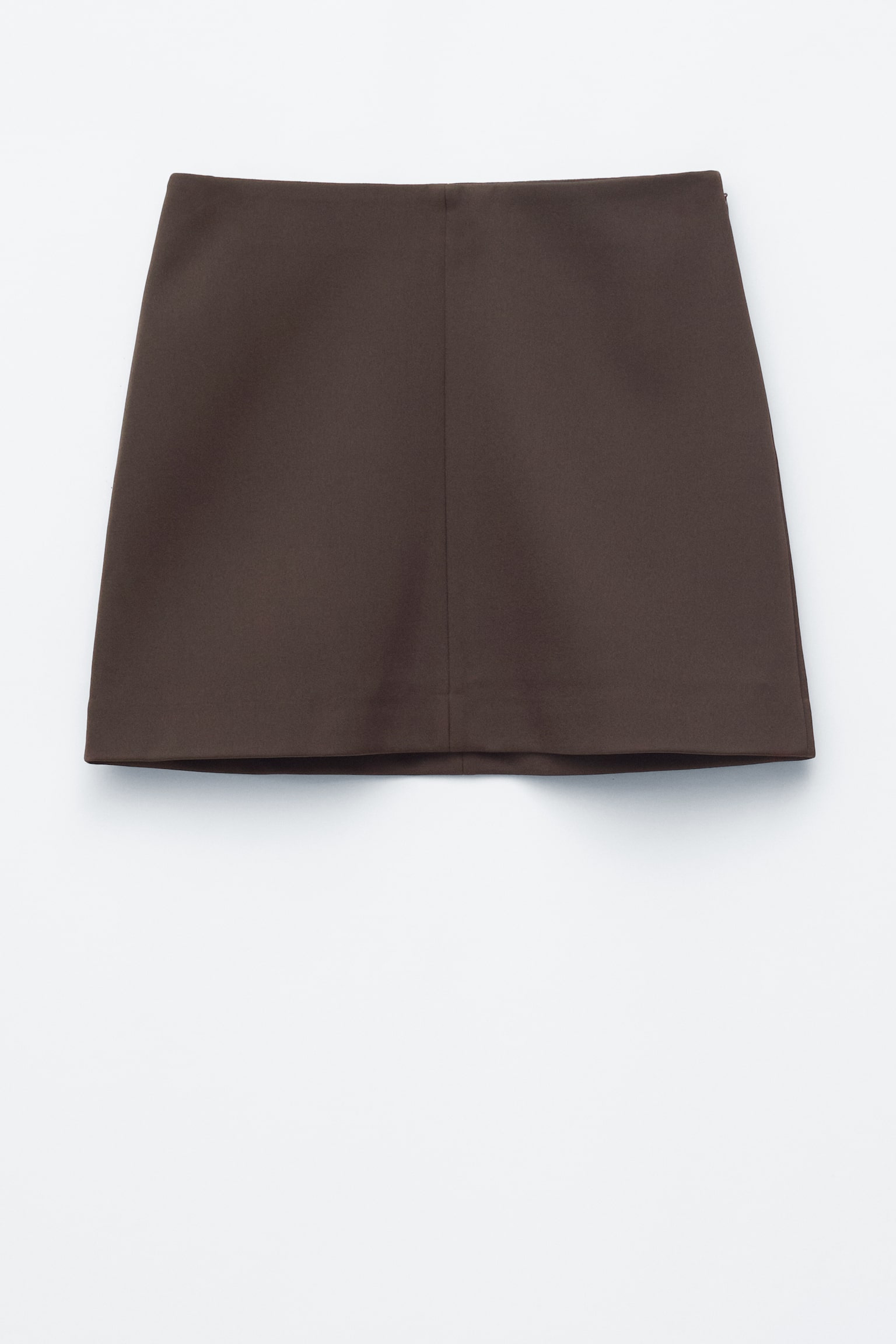 Fustă mini în linie A - Maro închis - 2