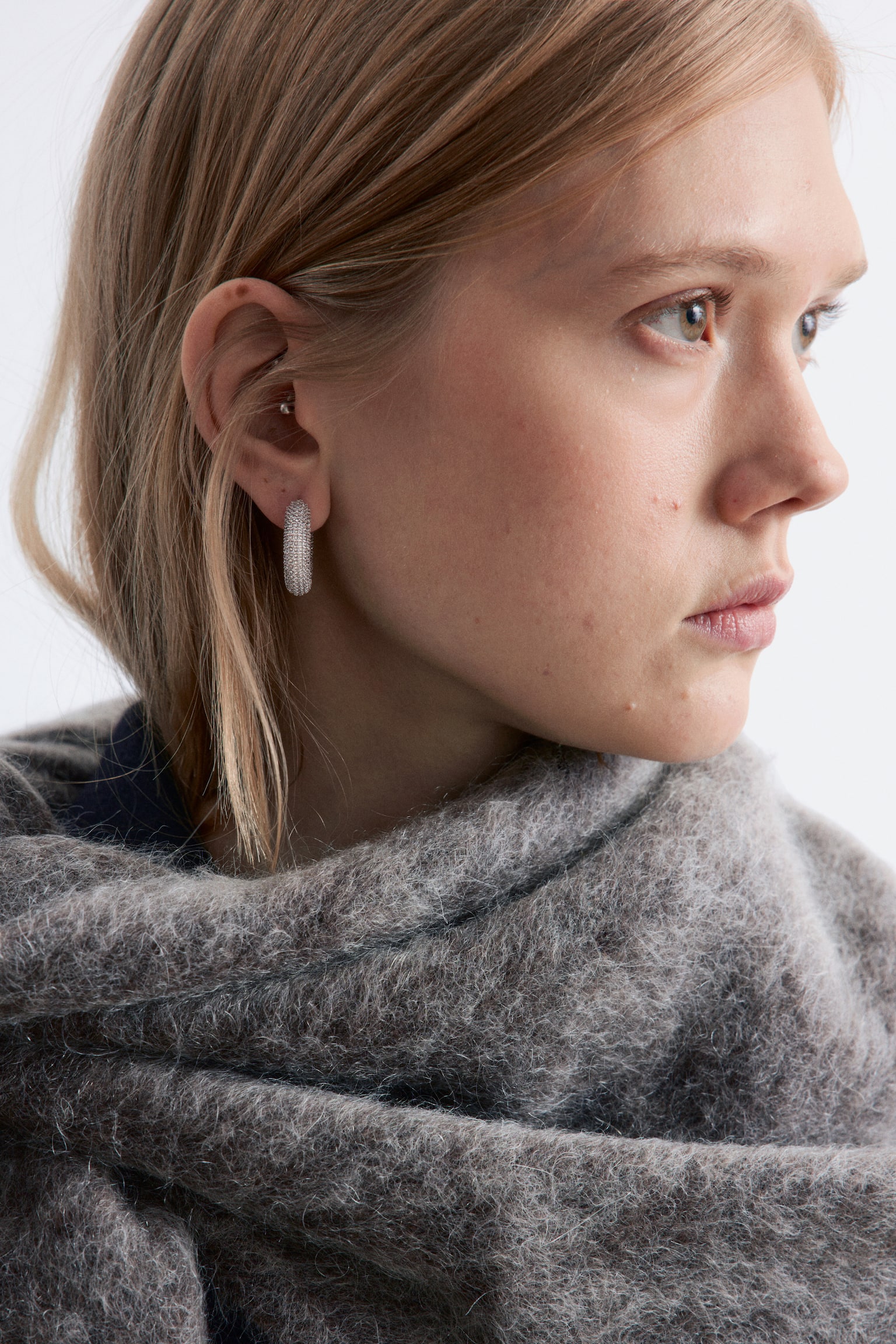 Oorringen met kristallen - Zilver - 1