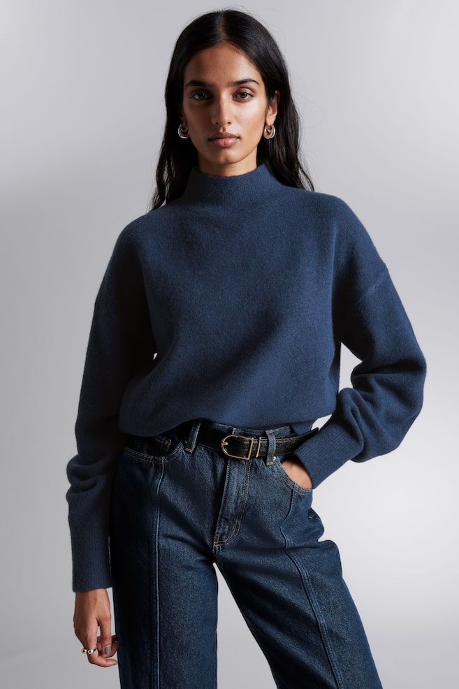 Blå | |Strik til kvinder - Shop online H&M DK