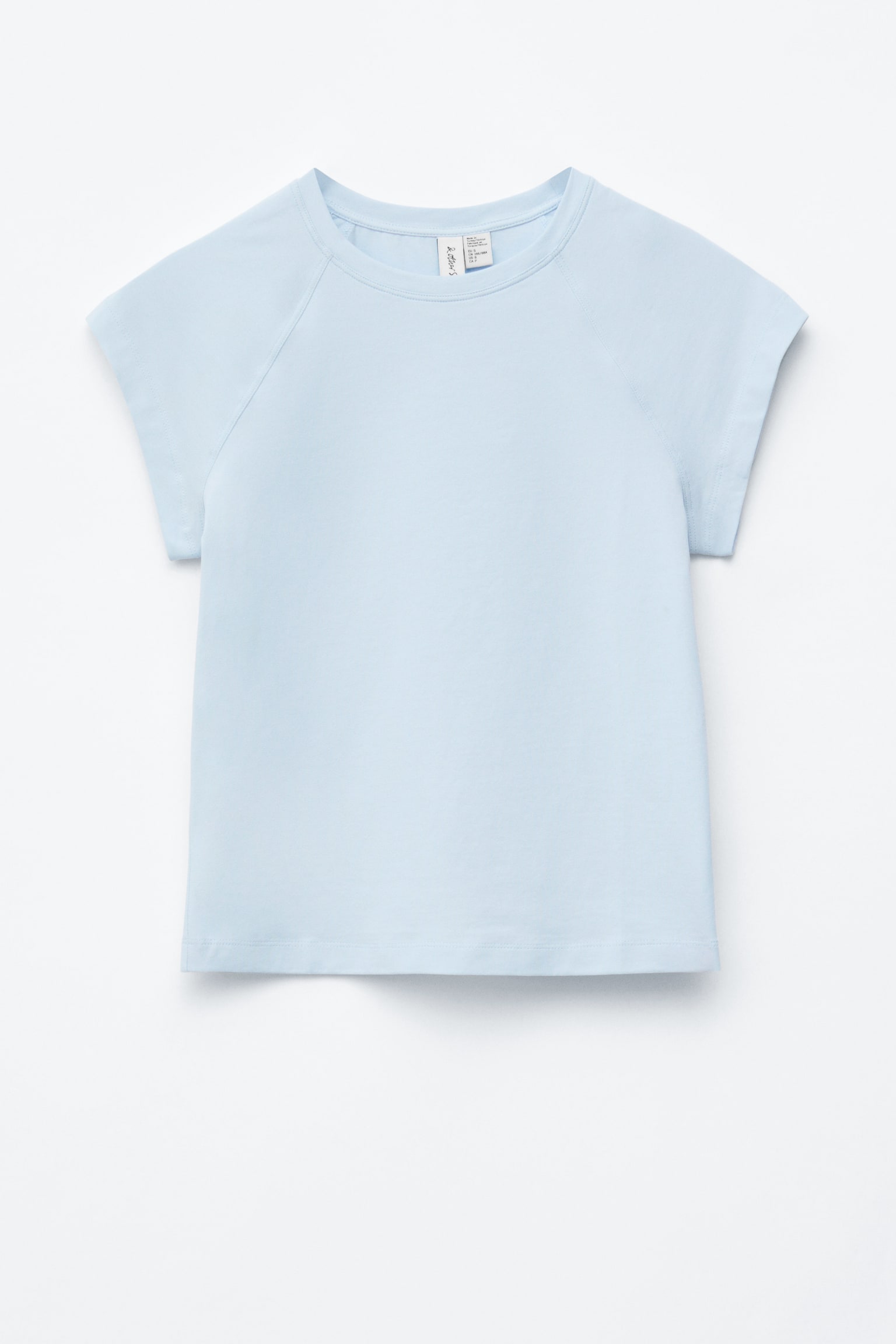 Fitted Jersey T-shirt - Light Blue/Dark Grey/White