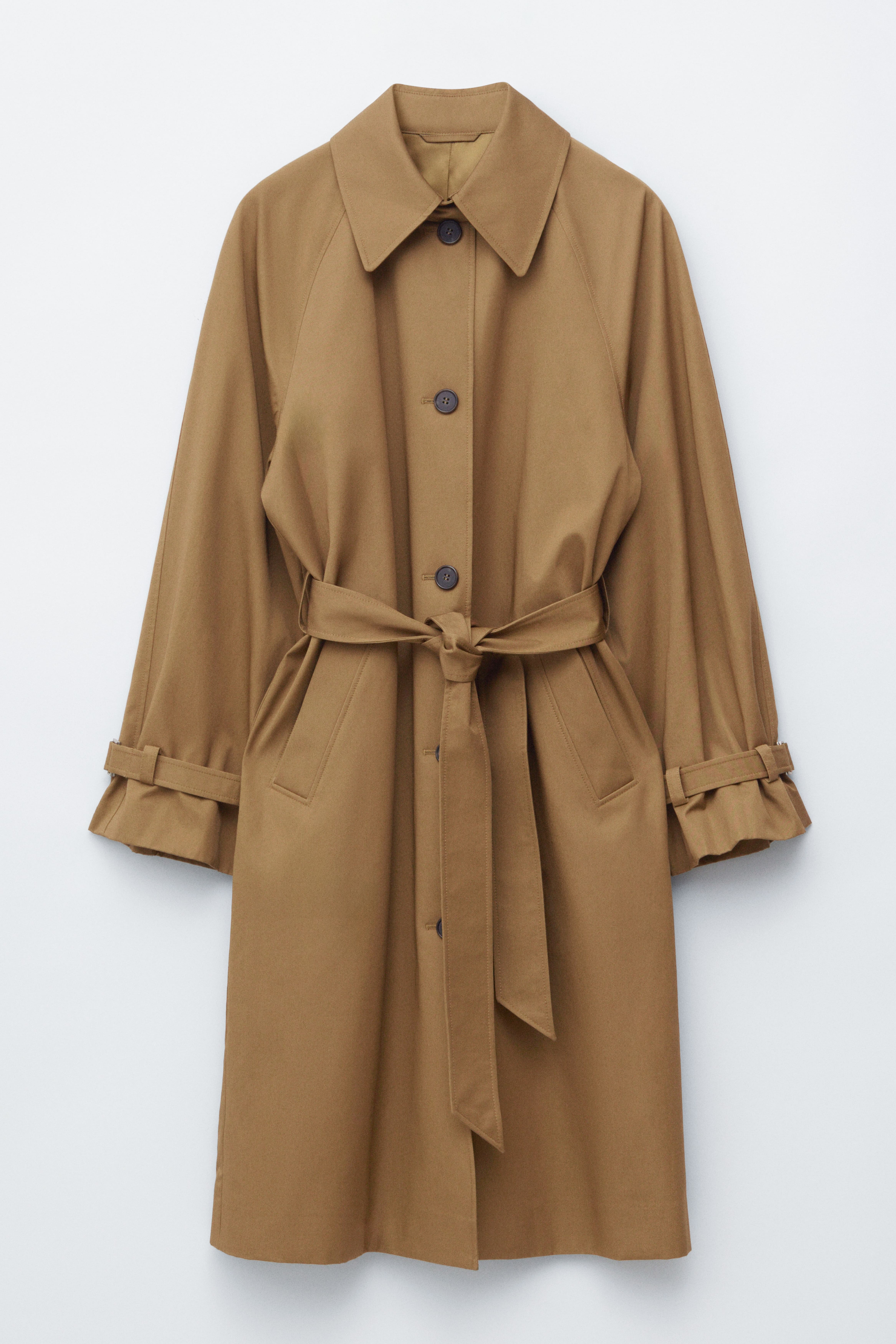 Carcoat mit Gürtel - Mittelbraun