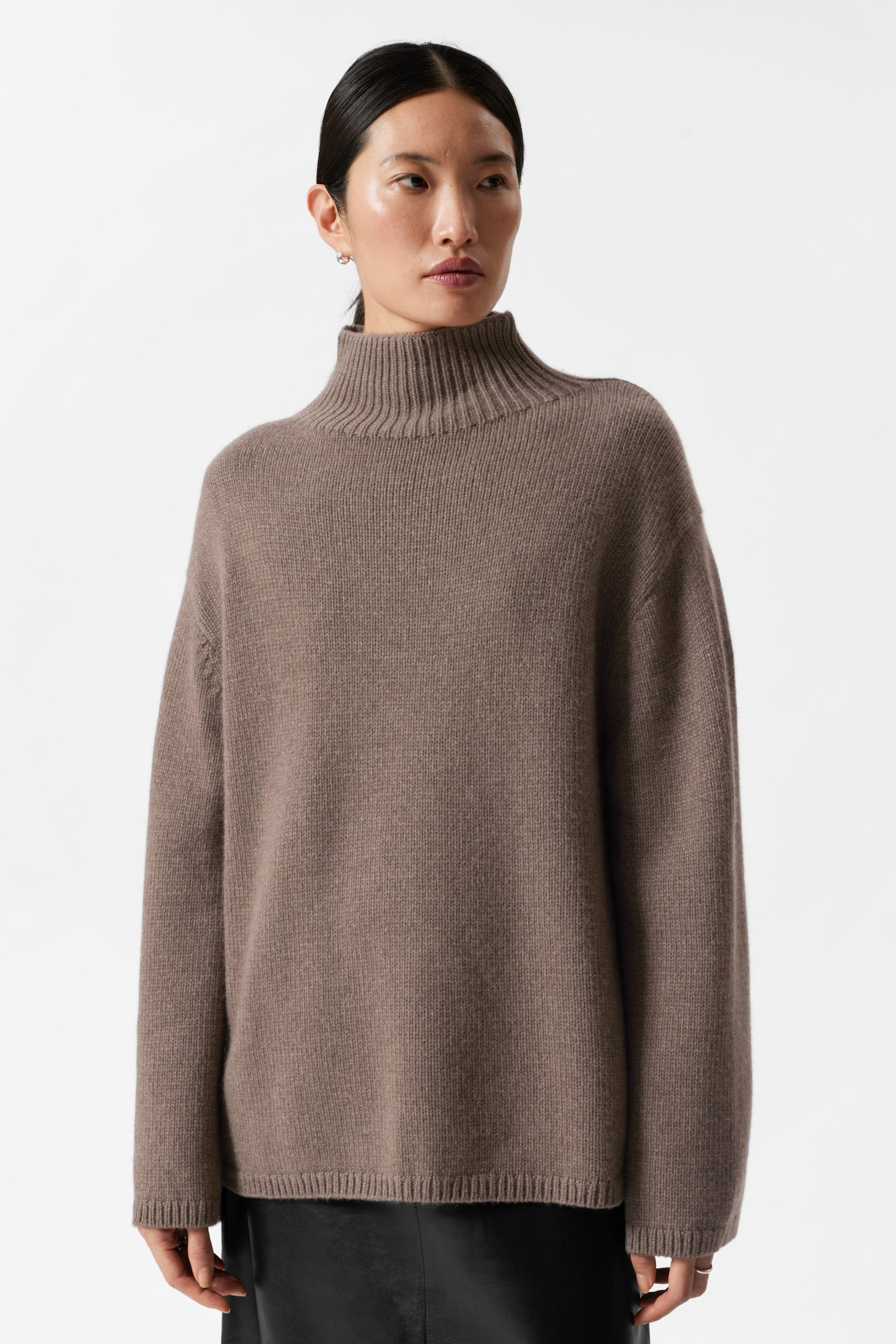 Cashmere-Blend Turtleneck Jumper - Mole/Navy - 3