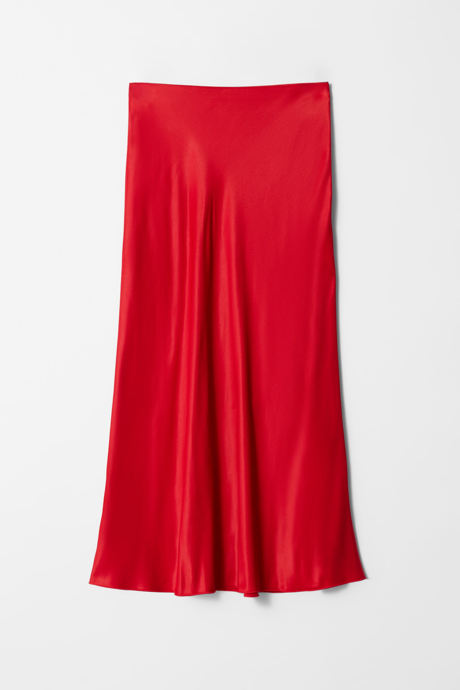 Satin Midi Skirt - Red/Black/Mole/Dark Red - 2