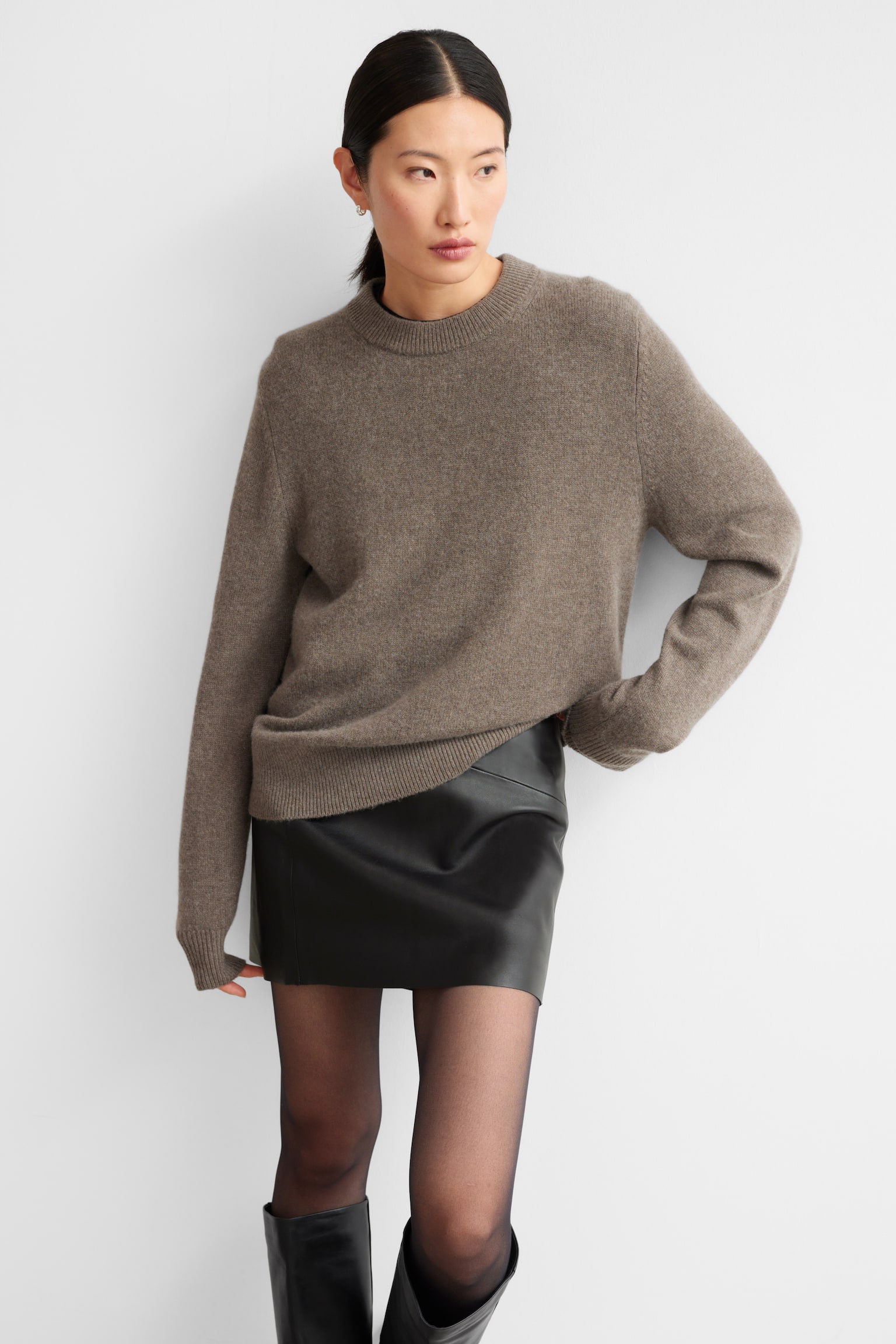 Cashmere Jumper - Mole/Black/Pink/Grey - 3