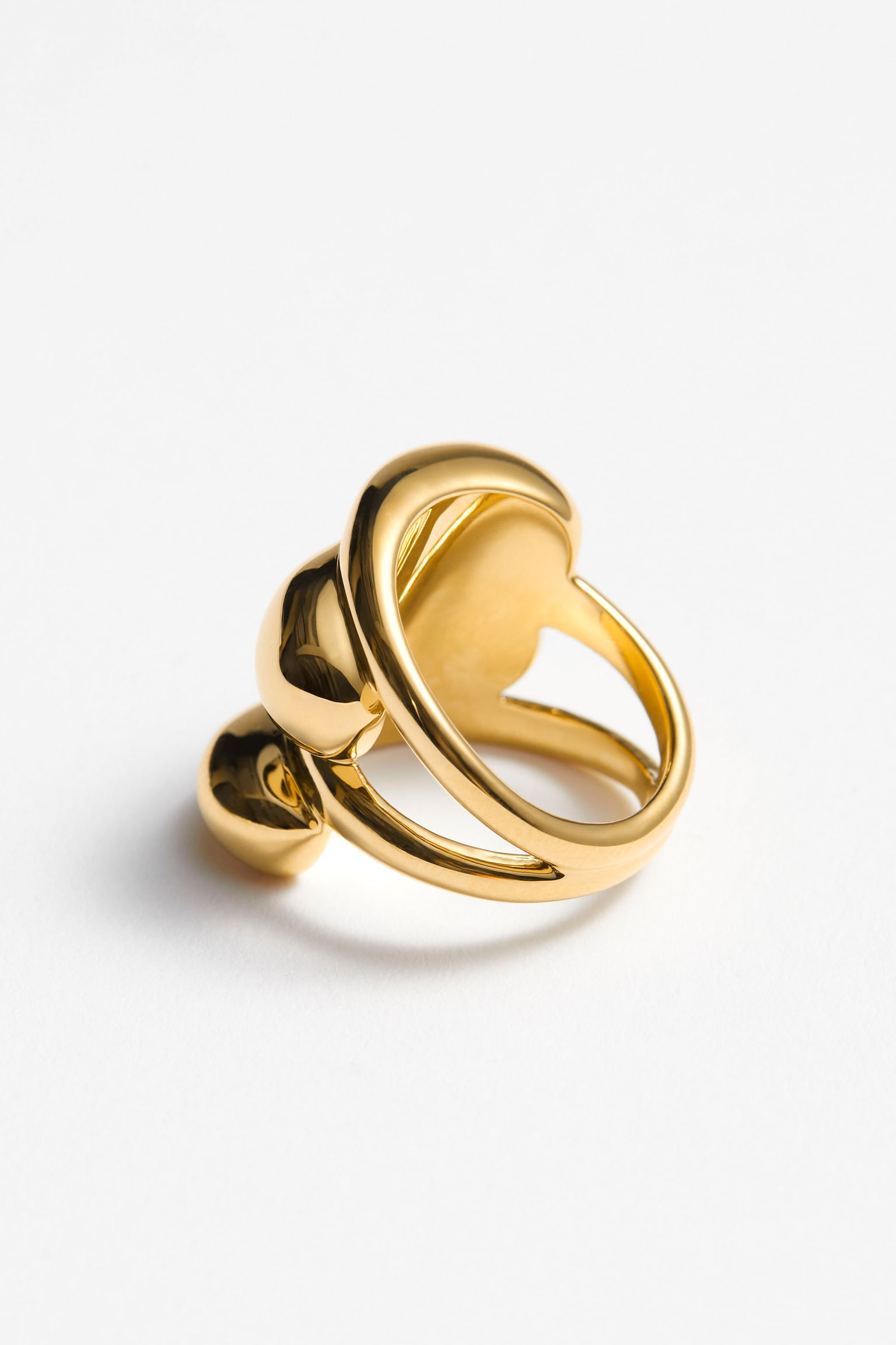 Chunky Sculptural Ring - Gold/Silver - 2