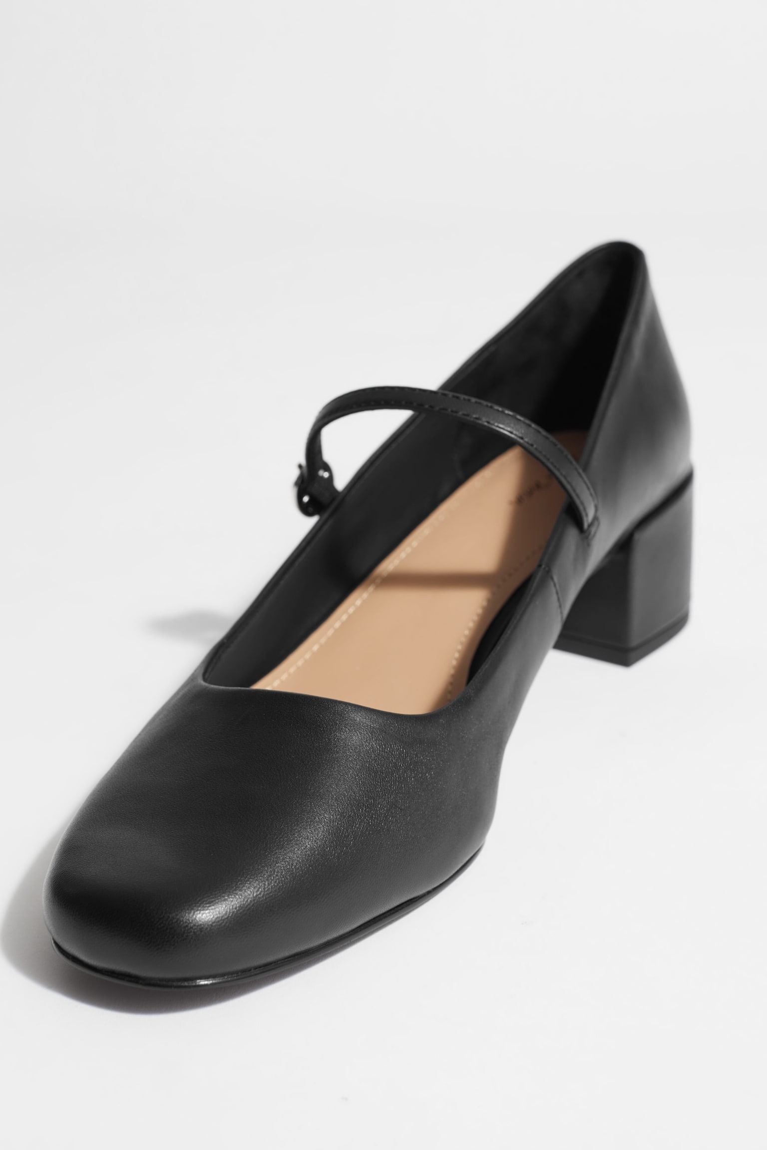 Mary-Jane Leather Pumps - Black/Brown - 6