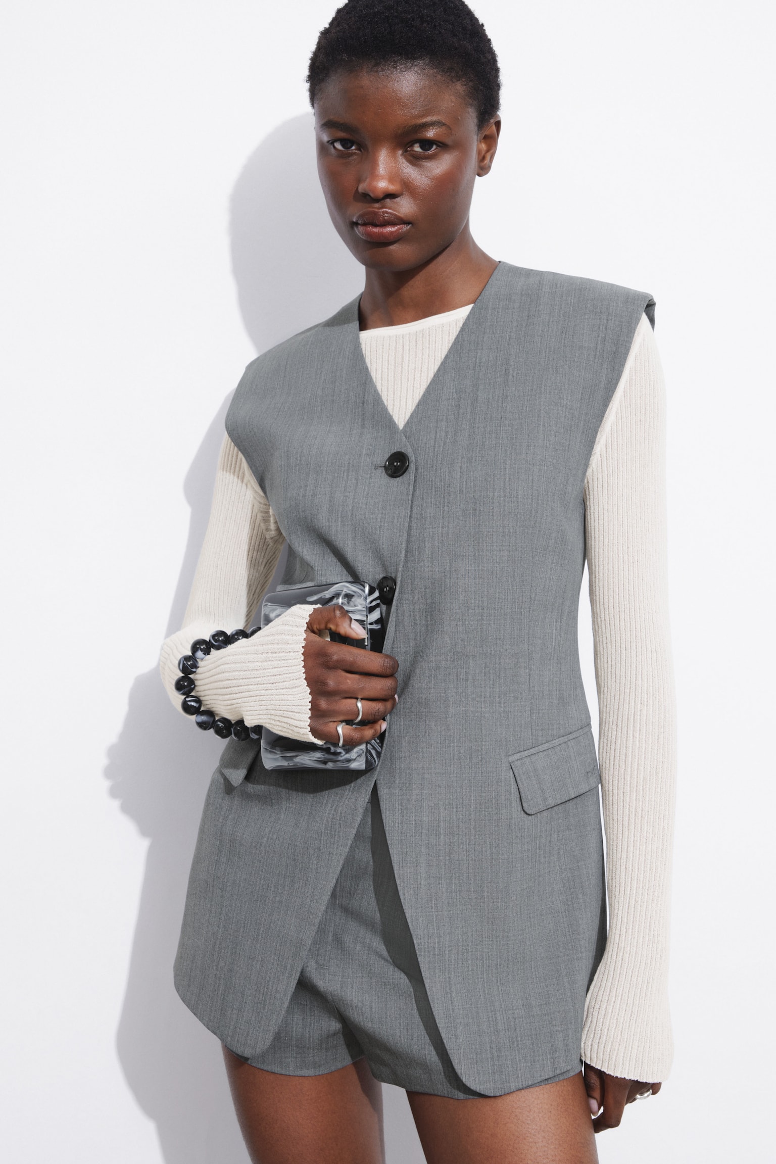 Tailored Waistcoat - Grey - 3