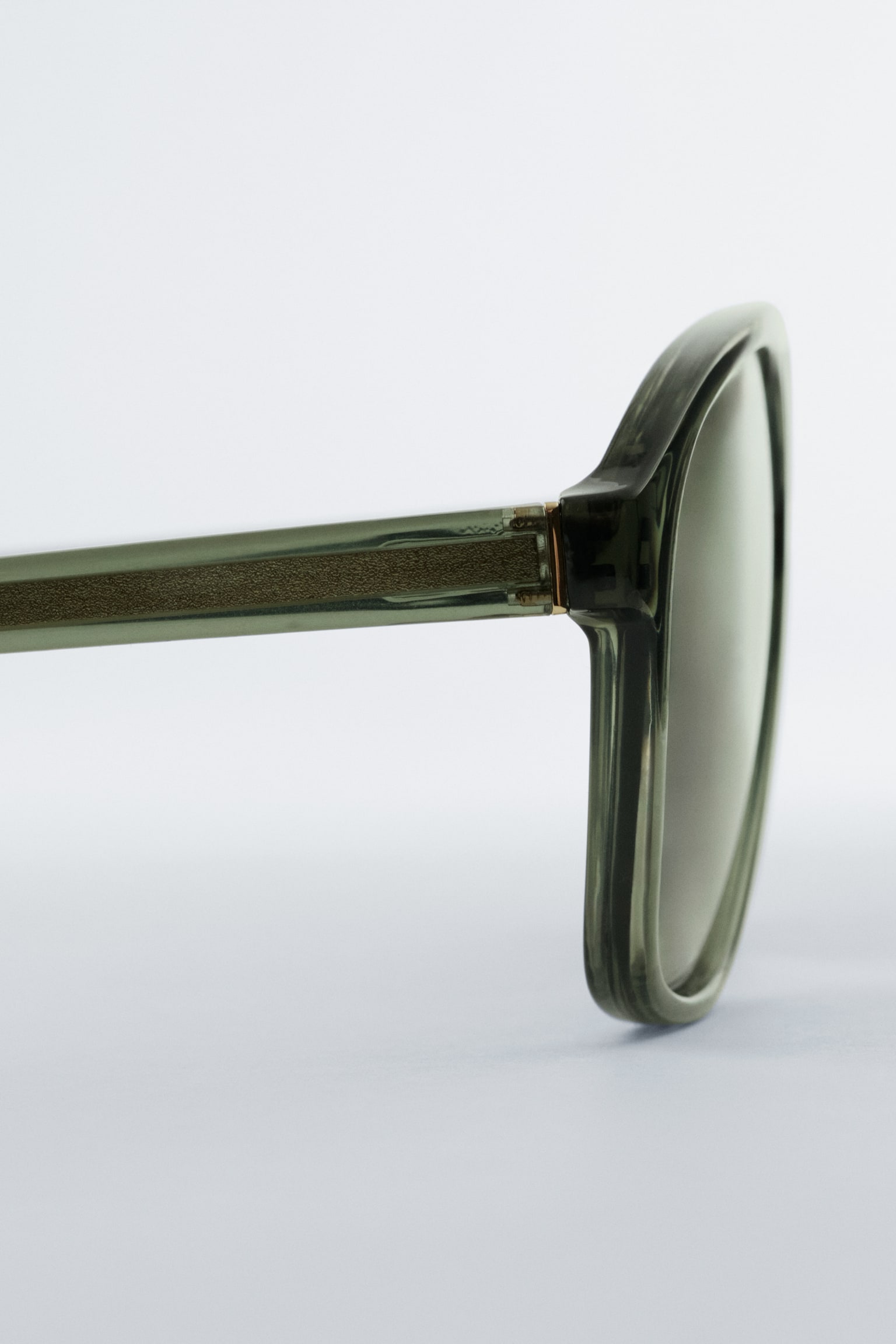 Oversized-Sonnenbrille im Piloten-Stil - Khaki/Dunkelbraun/Weiß/Transparent/Braun/Gelb - 4
