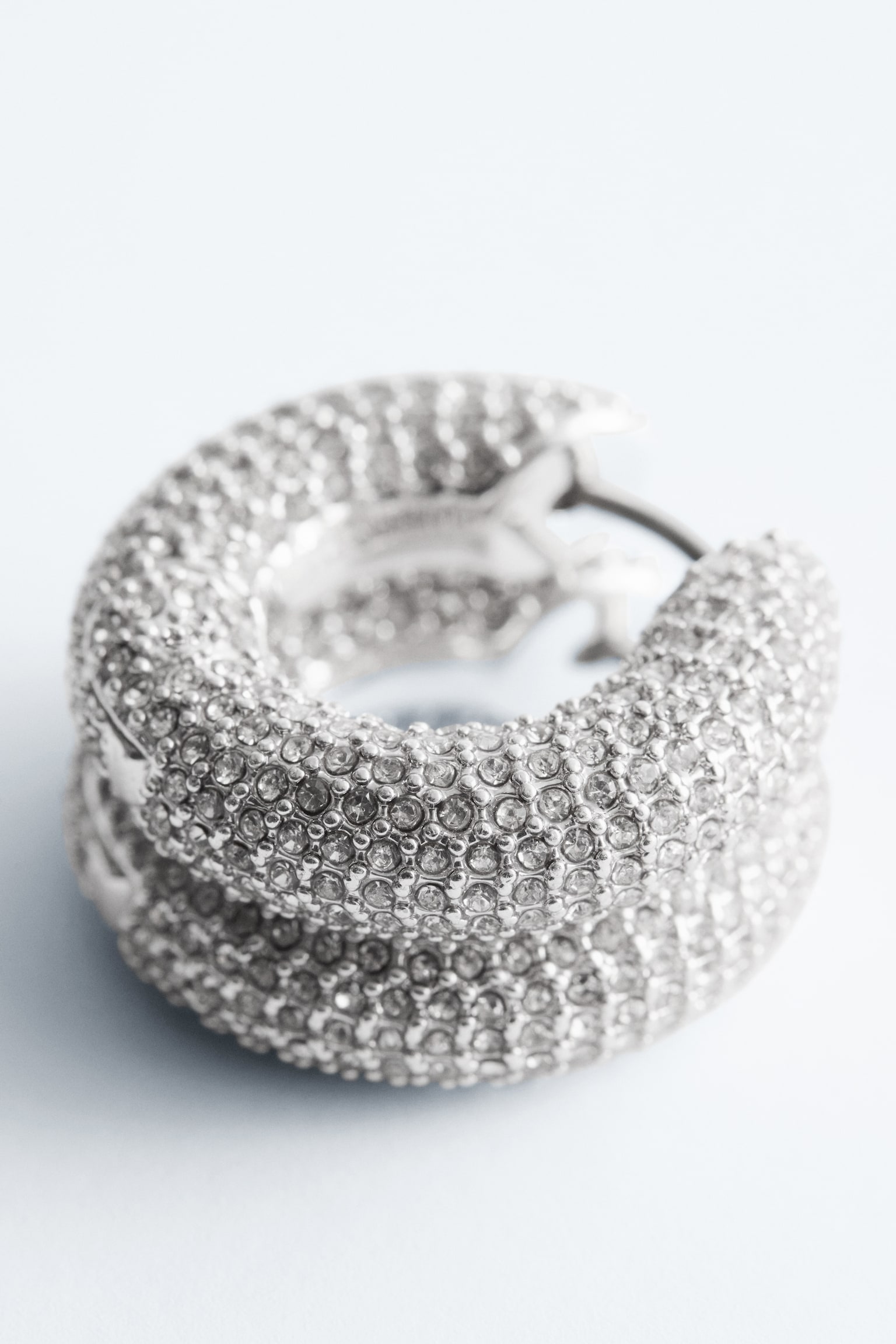 Oorringen met kristallen - Zilver - 2