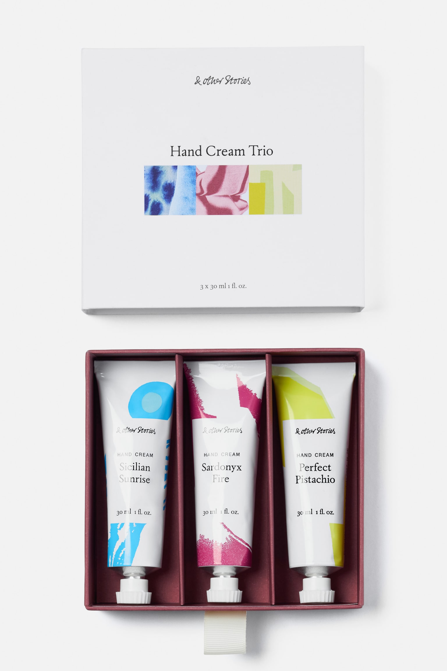 Set med tre handkrämer - Blå/röd/gul - 1