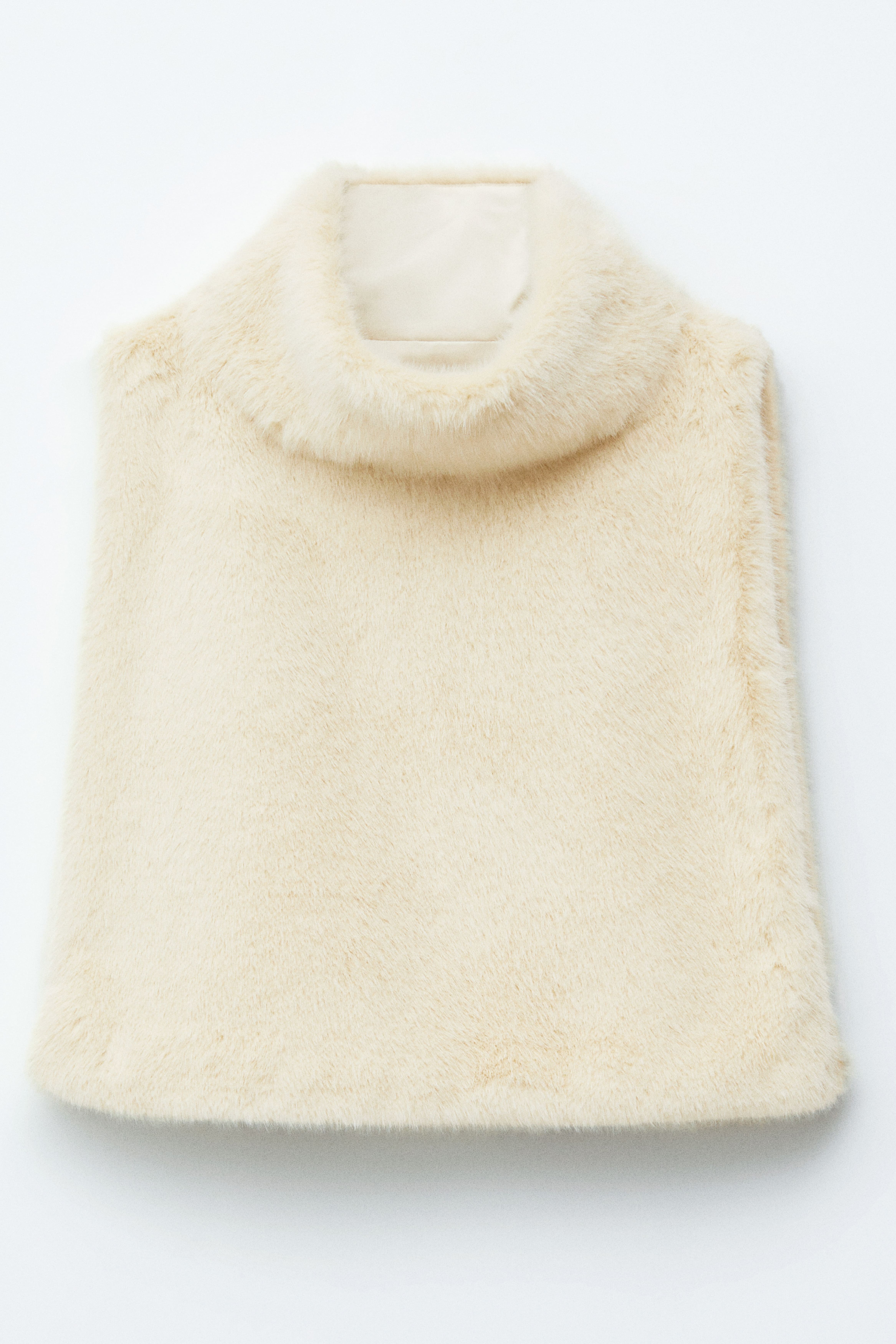 Pullunder aus Kunstpelz - Creme