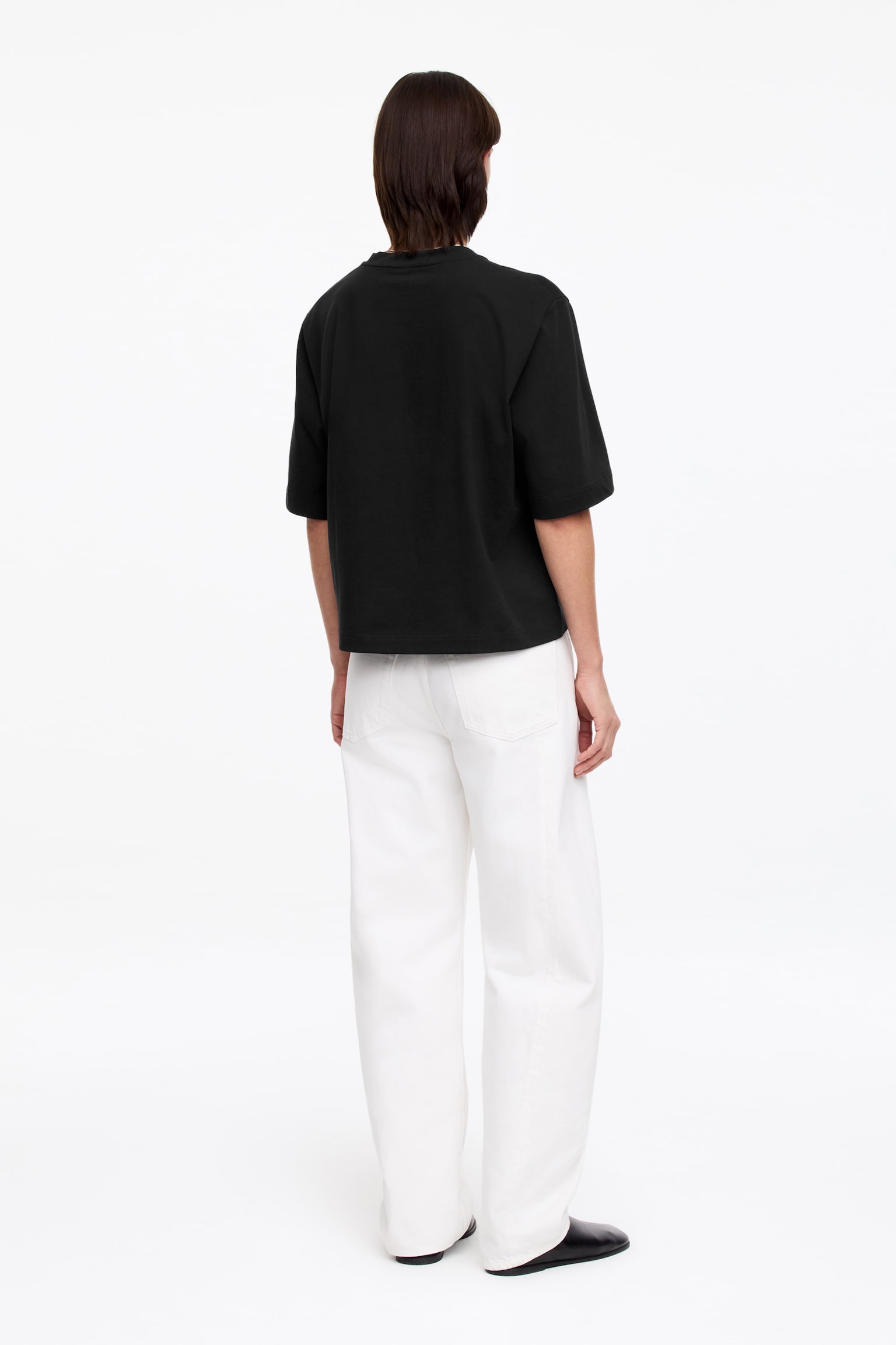 ALBA laatikkomainen T-paita - Musta/Valkoinen/Valkoinen/ruskea - 3