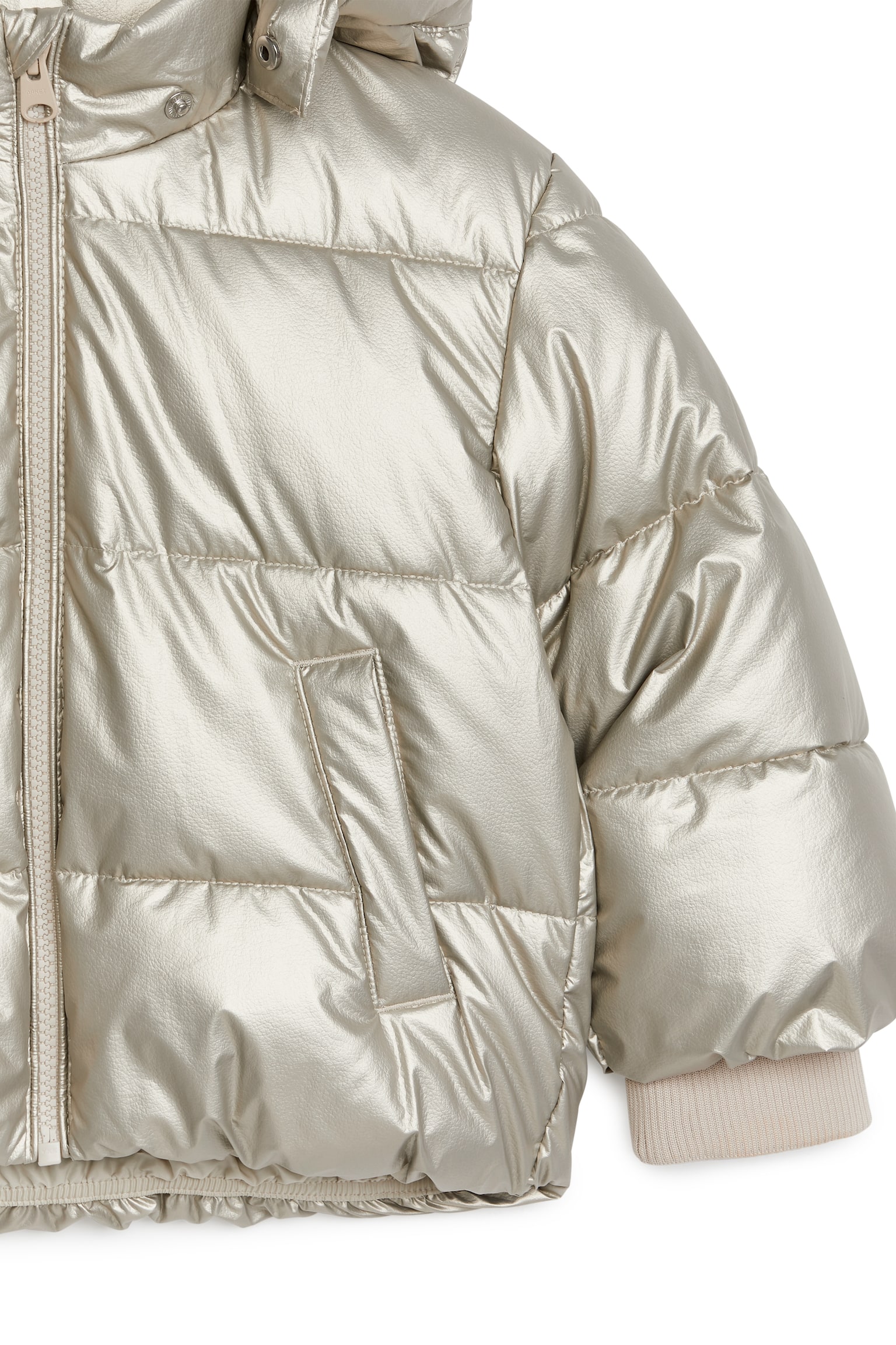 Puffer Jacket - Silver - 3