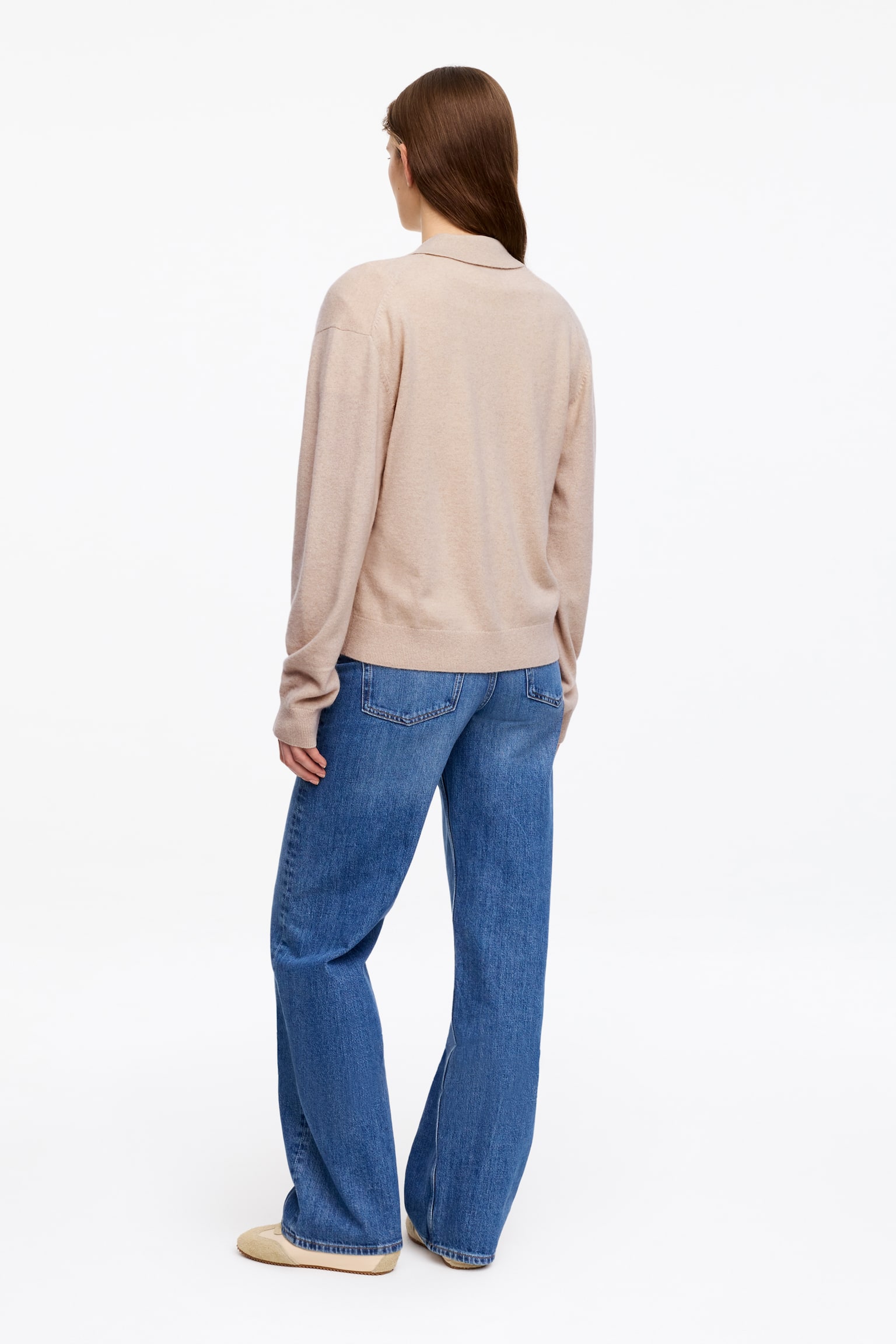 Polopullover aus Kaschmir und Wolle - Beige - 6