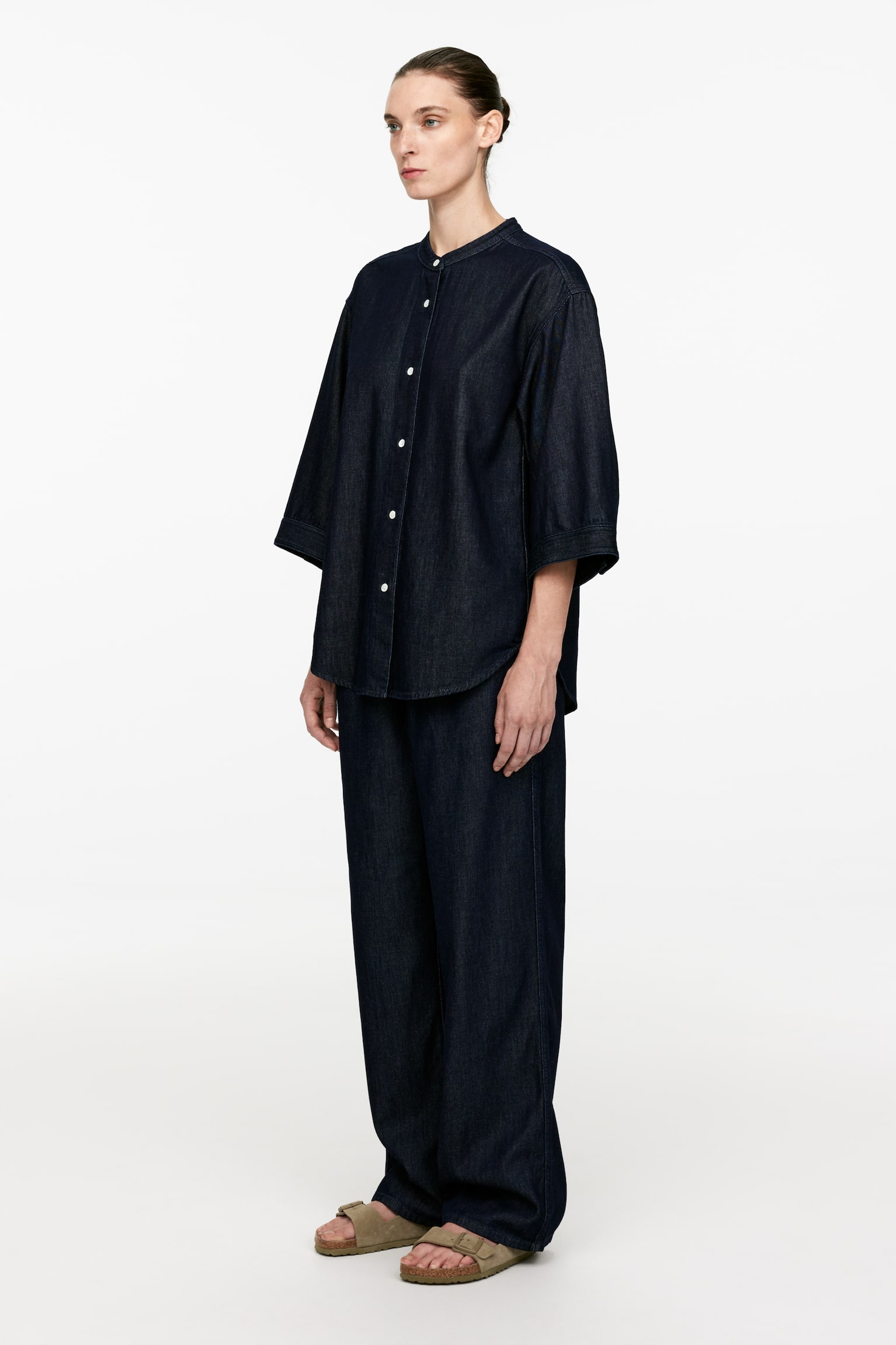 Raw Denim Shirt - Dark Blue - 3