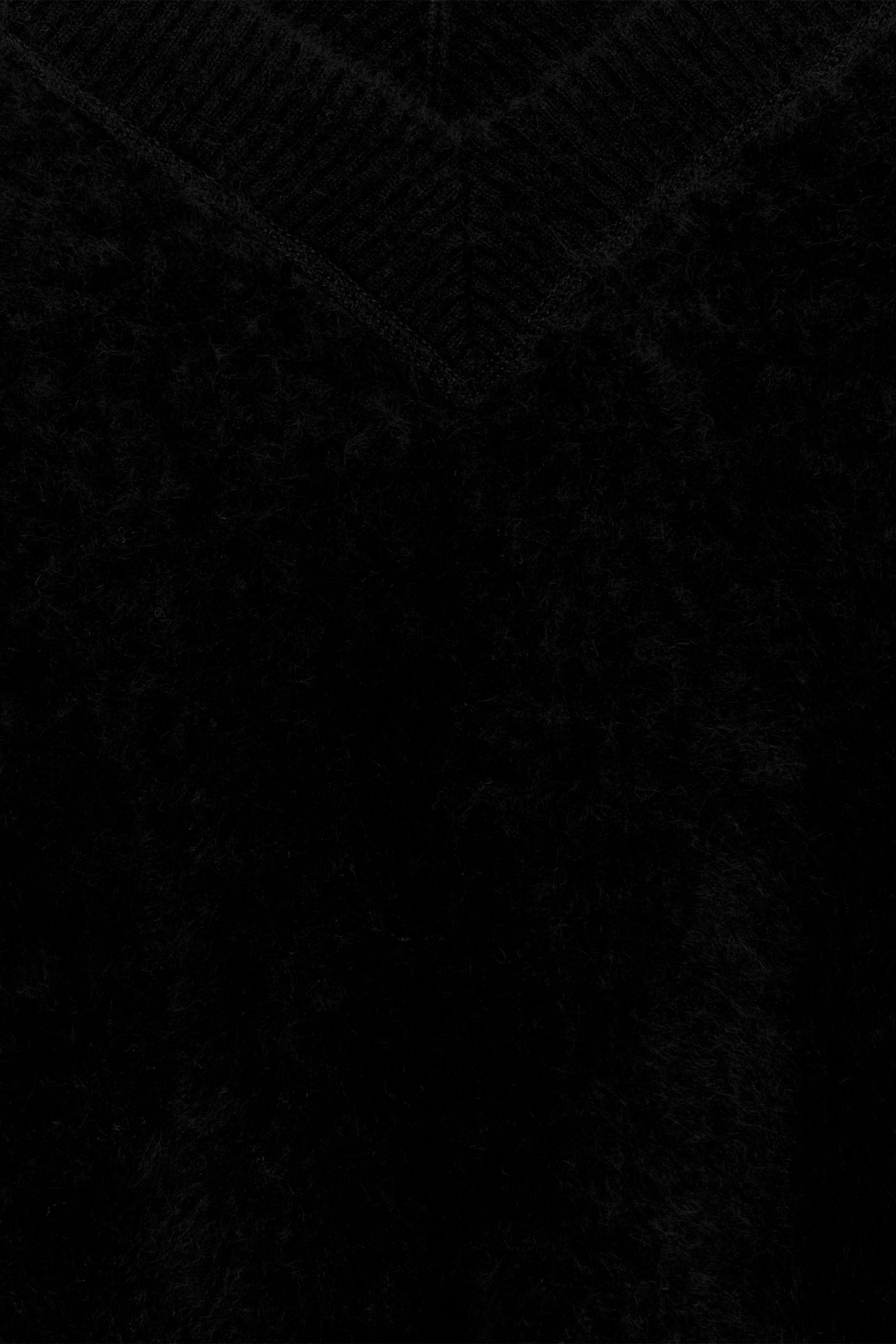 Maglione in puro cashmere spazzolato - Nero - 4