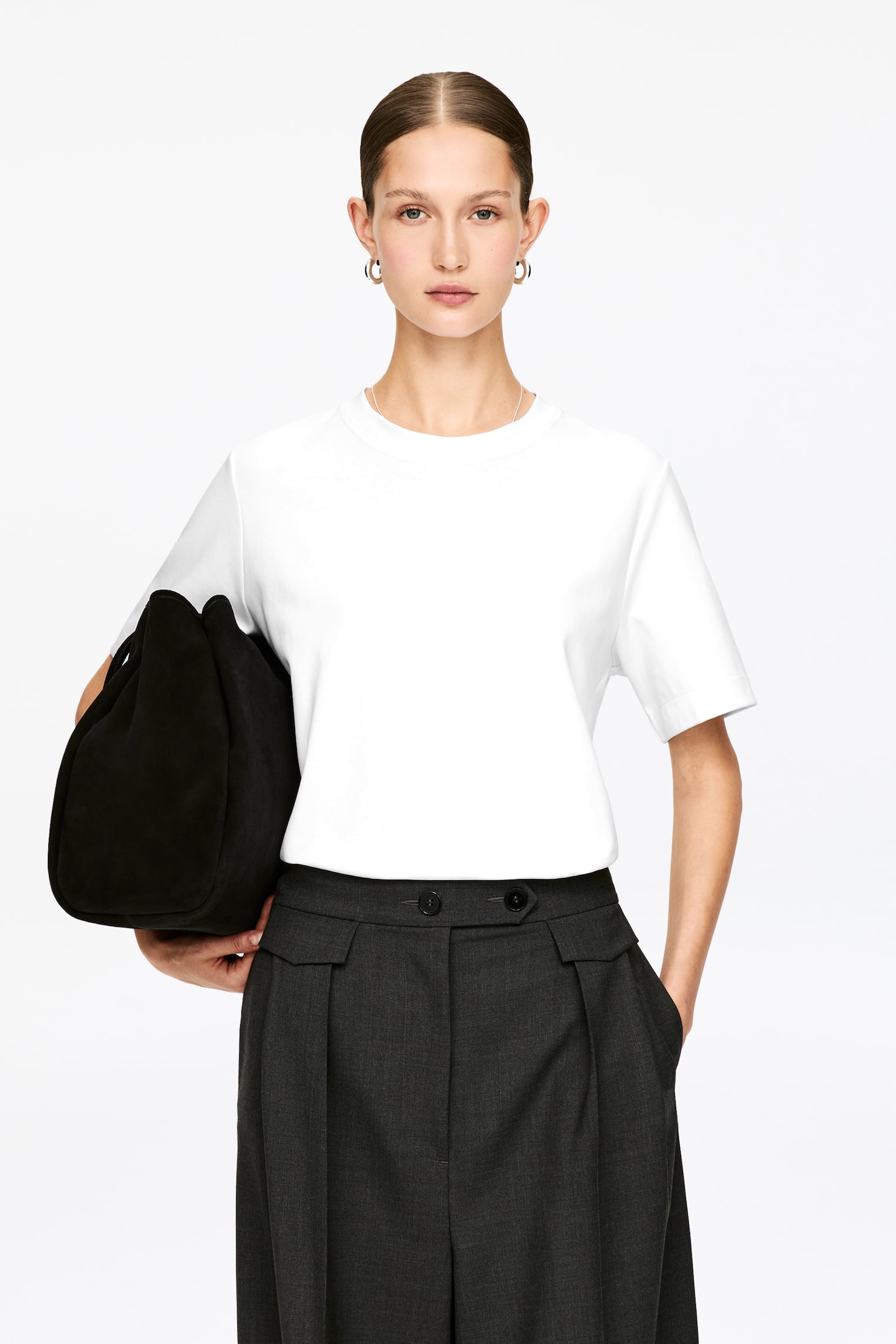 PEARL Schweres T-Shirt - Weiß/Schwarz/Graumeliert/Hellbeige/Rosa/Burgunderrot/Dunkelbraun - 1