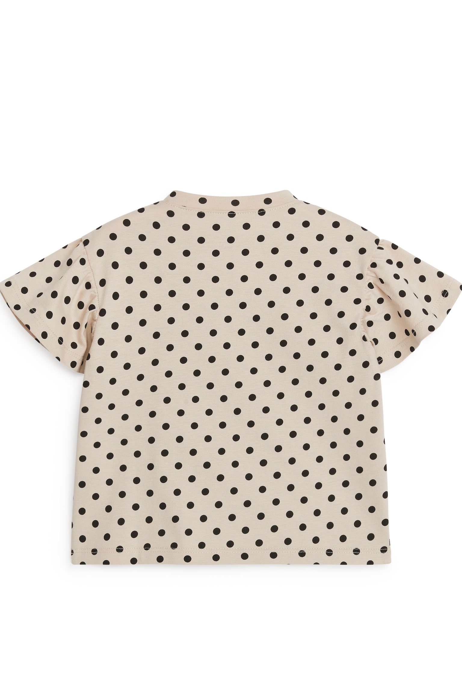 T-shirt med volang - Beige/Lila - 2