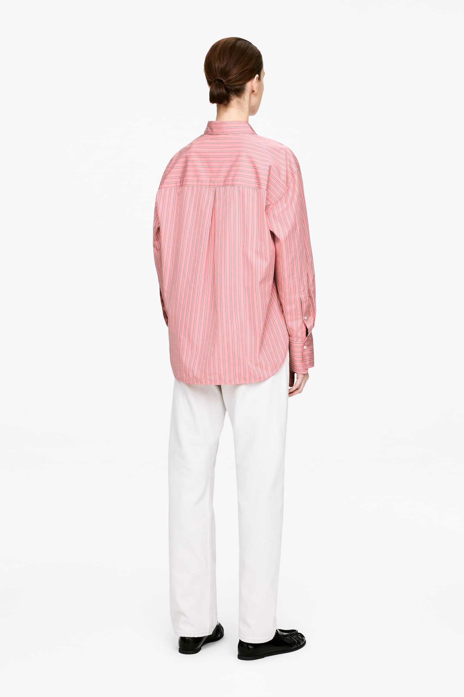 Baumwollhemd - Rosa/Weiß - 7