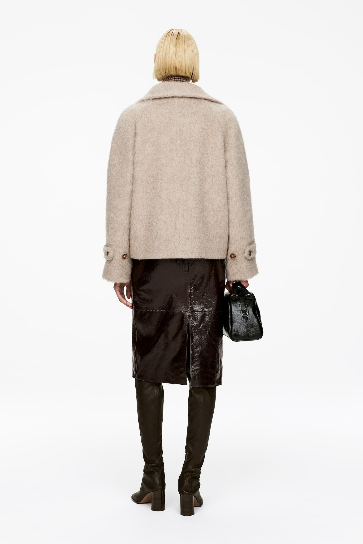 Giacca in misto lana e alpaca con collo a imbuto - Talpa - 5